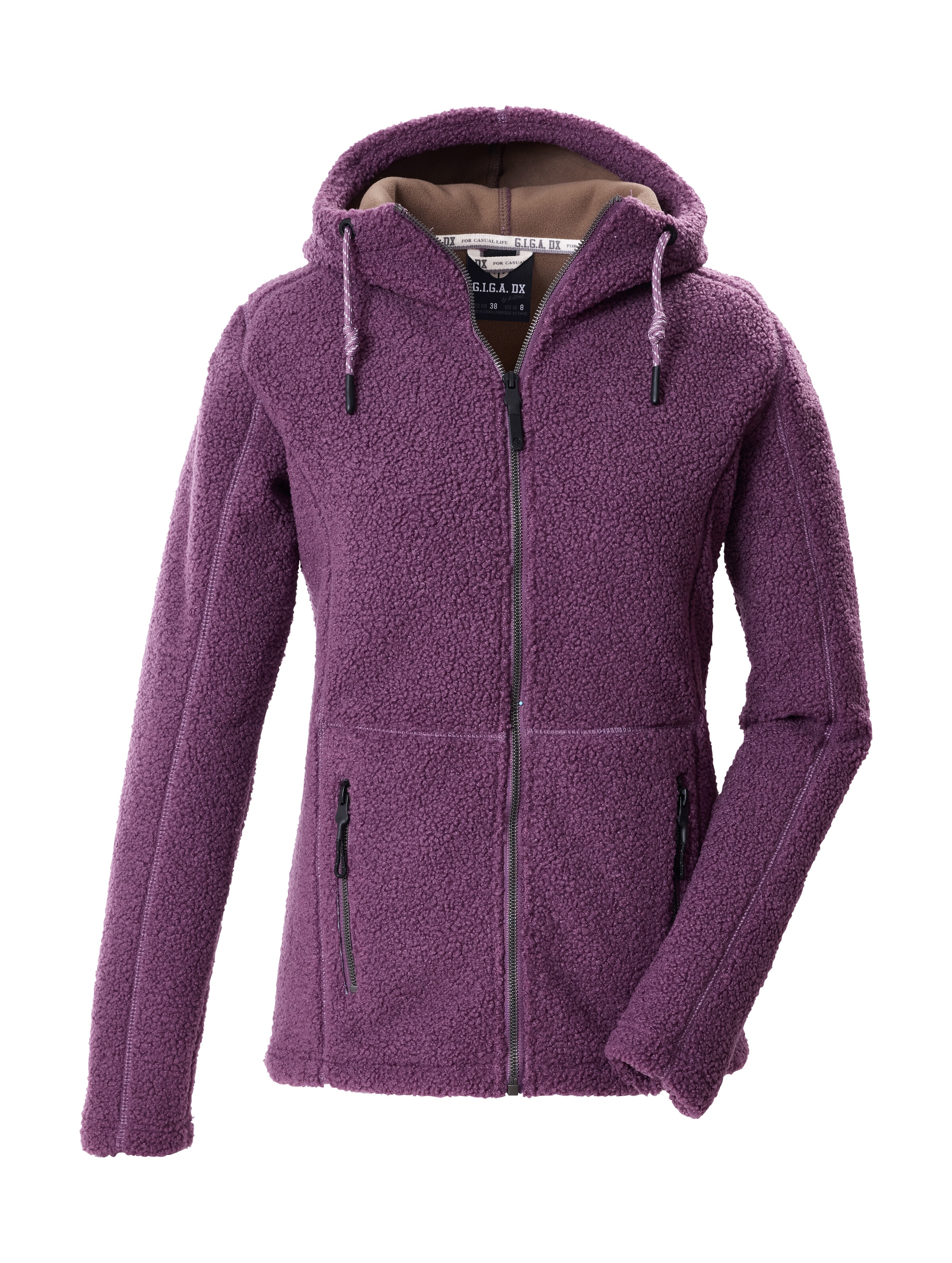 G.I.G.A. DX by killtec Fleecejacke "GW 38 WMN KNTFLC JCKT" Leichte Strickfleecejacke mit verstellbarer Kapuze und Zipper-Taschen