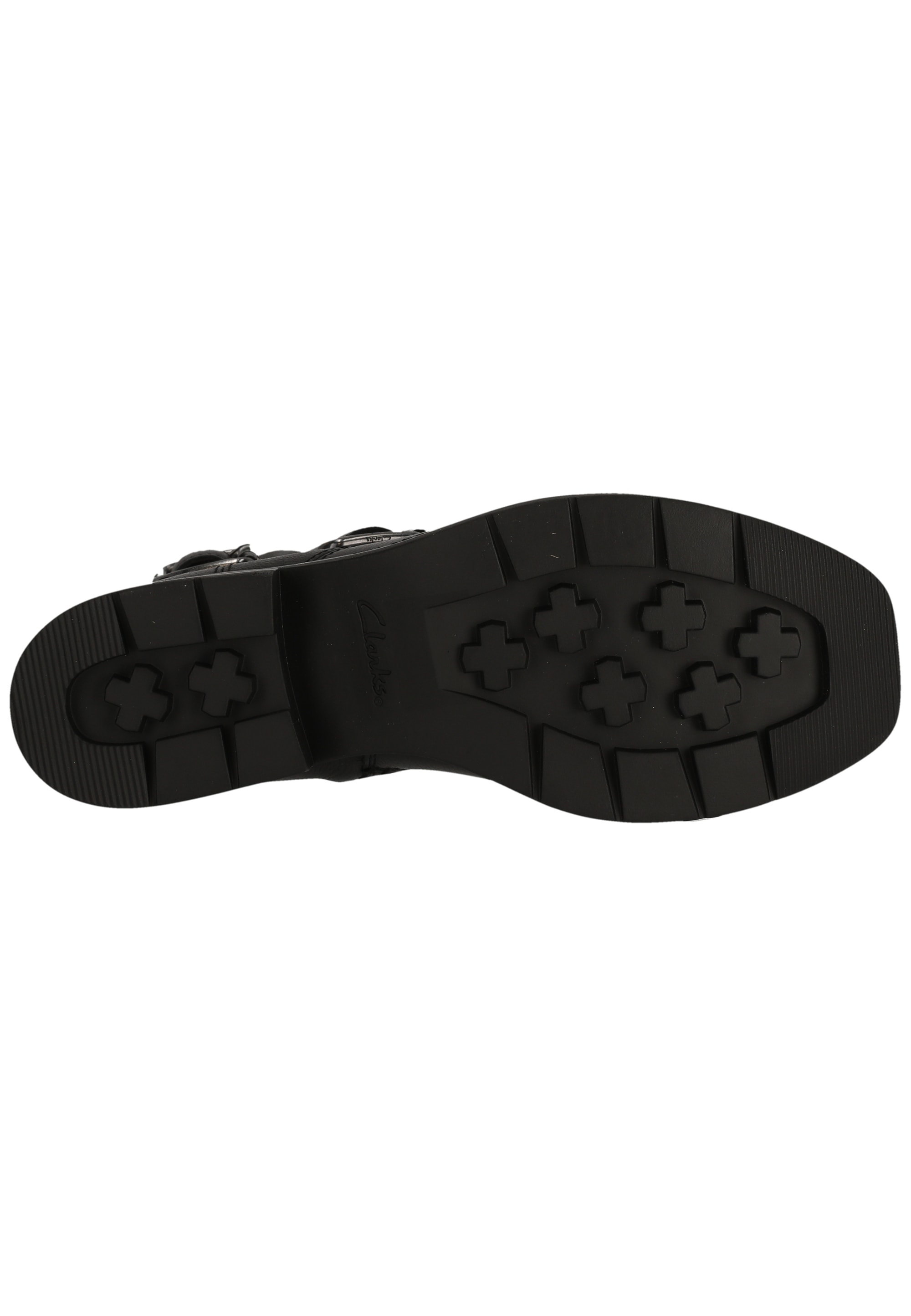 Clarks Stiefelette »Rebelle Buckle Black WLined Lea«  mit stilvollen Details