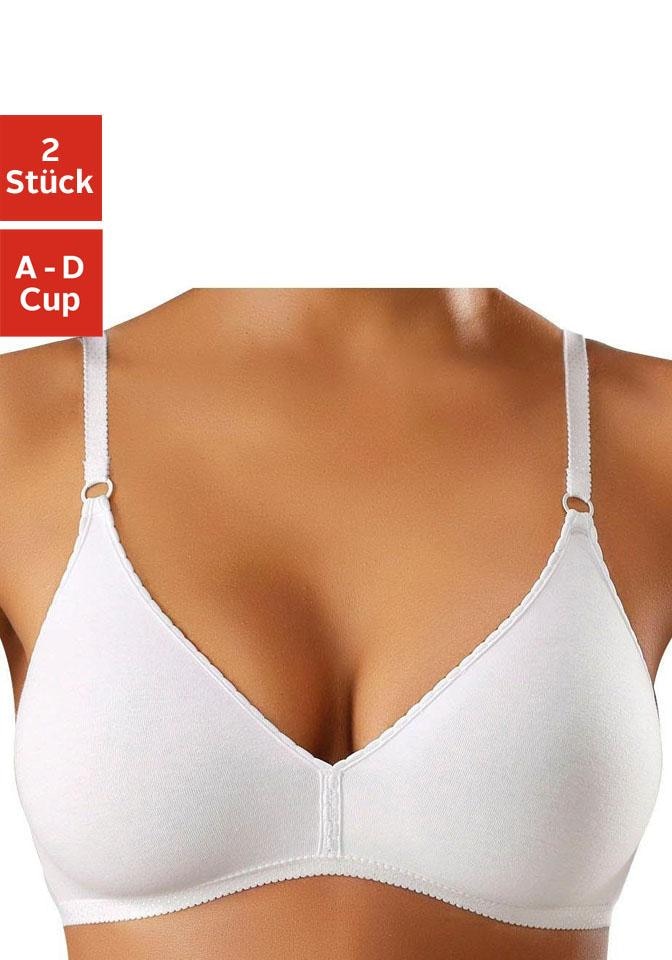 petite fleur by Lascana Bralette-BH ", BH ohne Bügel. Baumwoll-BH, Bralette, Triangel-BH" Packung, aus trageangenehmer Baumwollqualität, bequemer BH