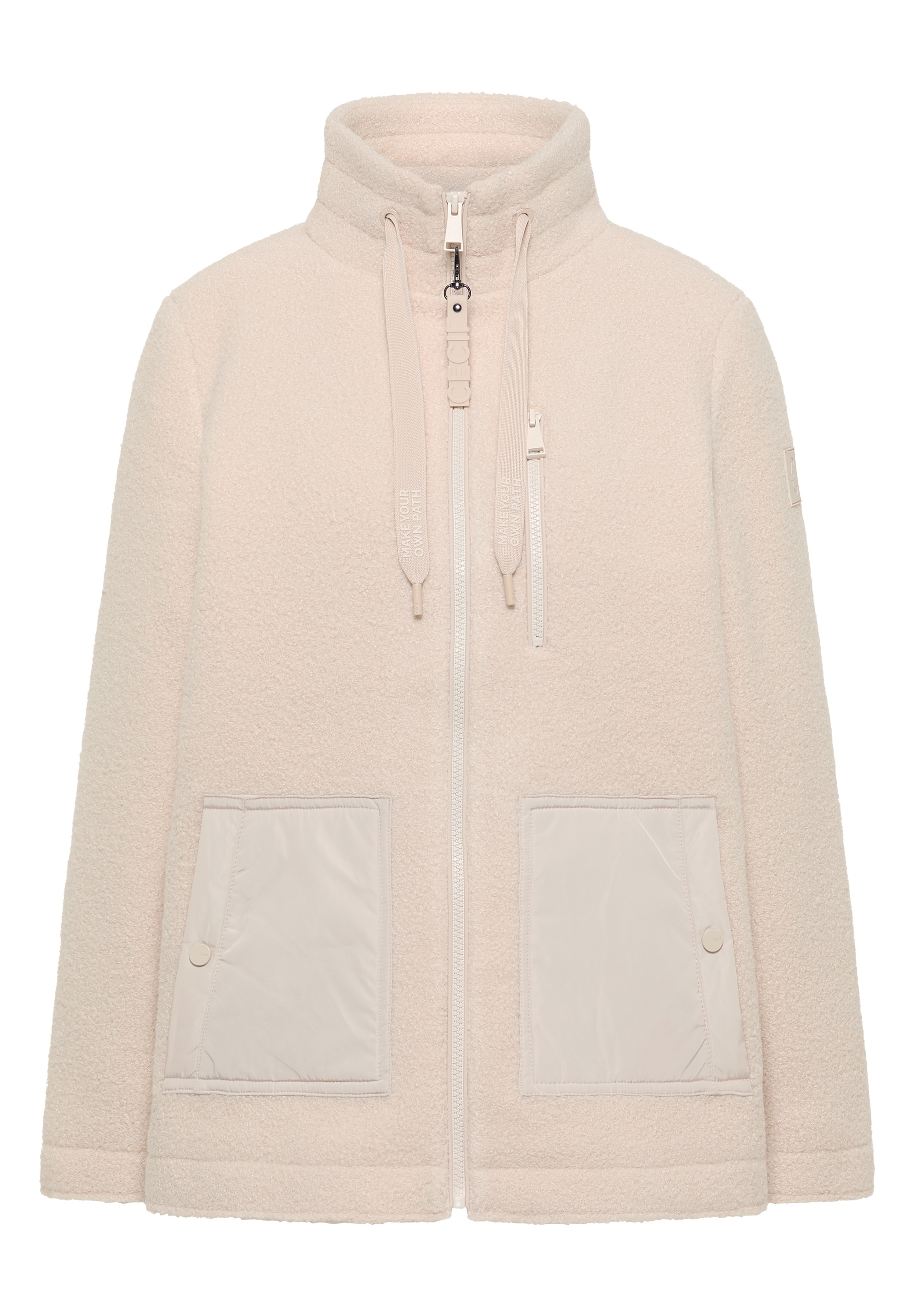 Cecil Fellimitatjacke ohne Kapuze mit Stehkragen