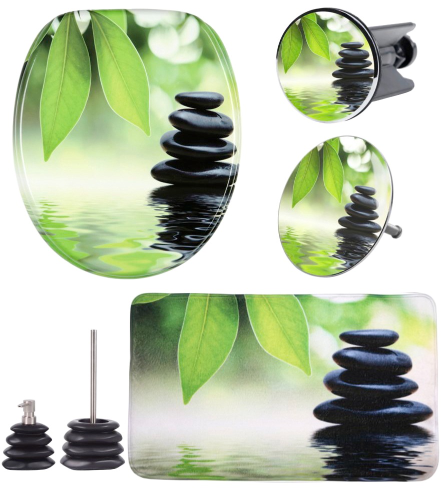 Sanilo Badaccessoire-Set »Harmony«, (Komplett-Set, 6 tlg.), bestehend aus WC-Sitz,... kaufen