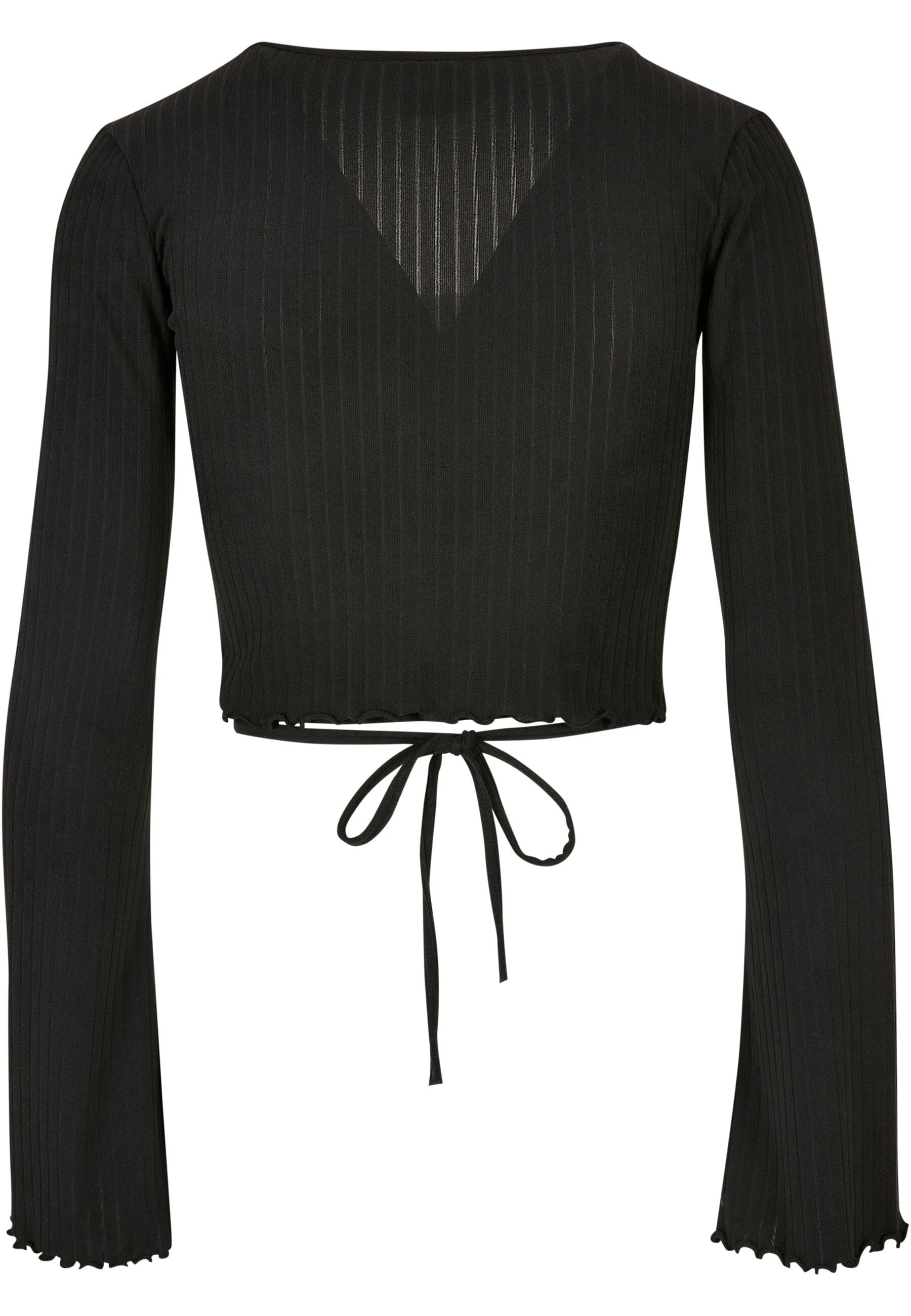 URBAN CLASSICS Longsleeve »Urban Classics Damen Ladies Cropped Rib Wrapped Longsleeve«, (1 tlg.)