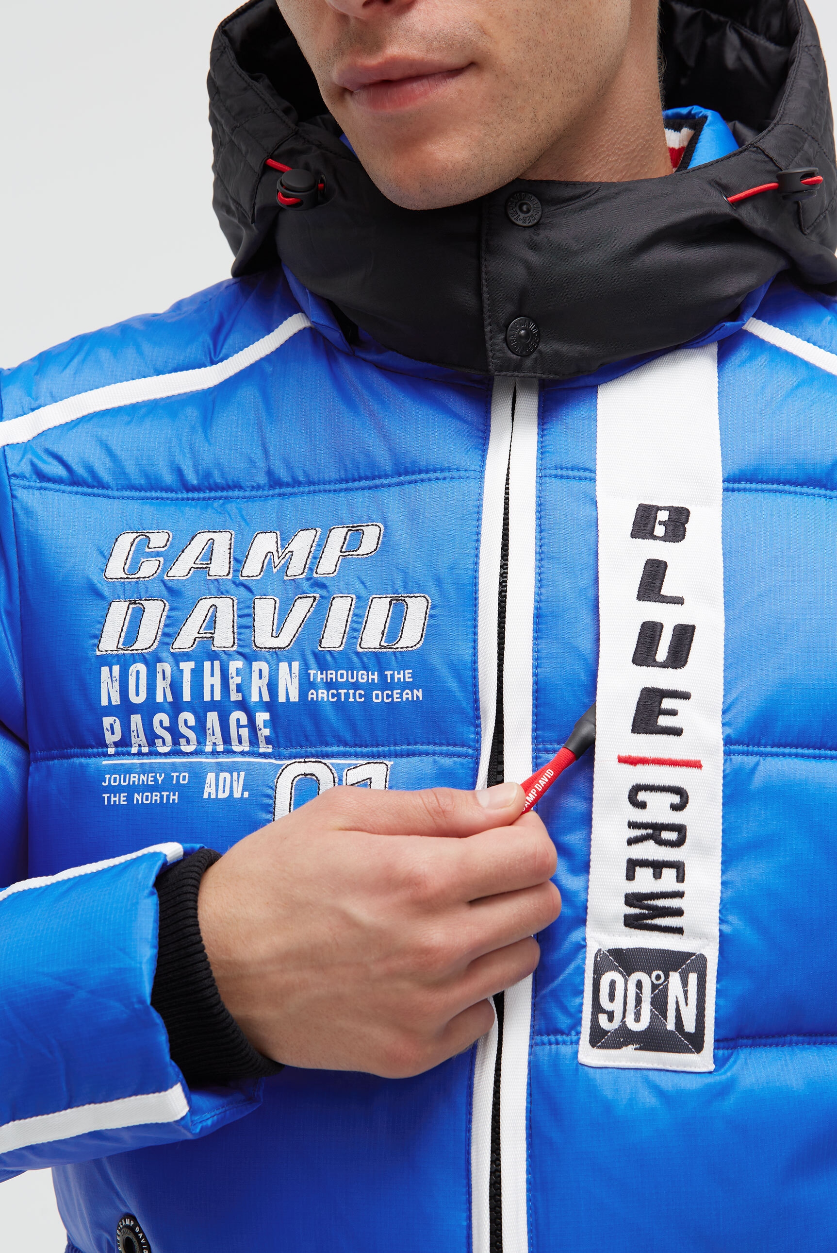 CAMP DAVID Winterjacke mit Kapuze mit abtrennbarer Kapuze