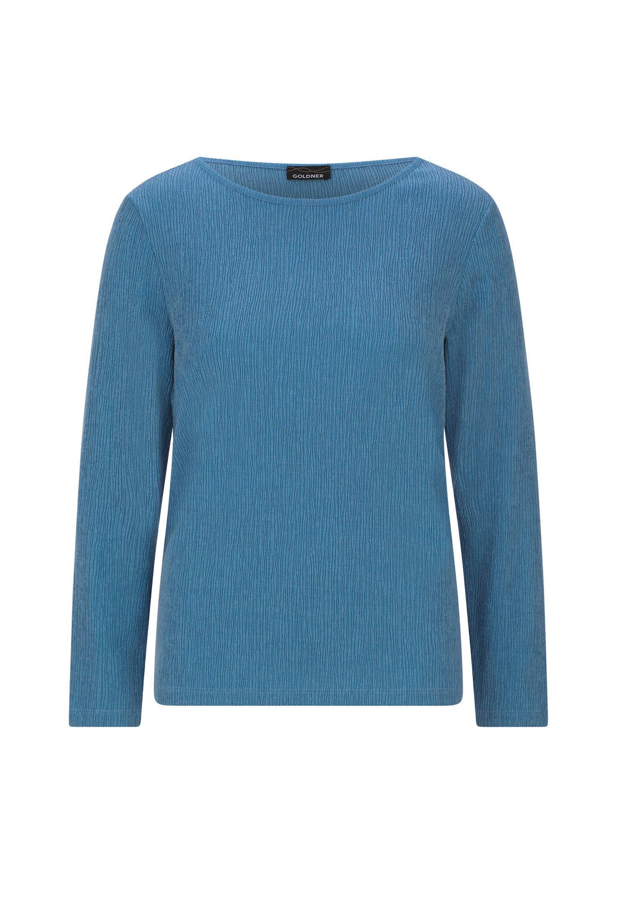 GOLDNER Langarmshirt "Langarm Melange Jersey-Oberteil" U-Boot-Ausschnitt
