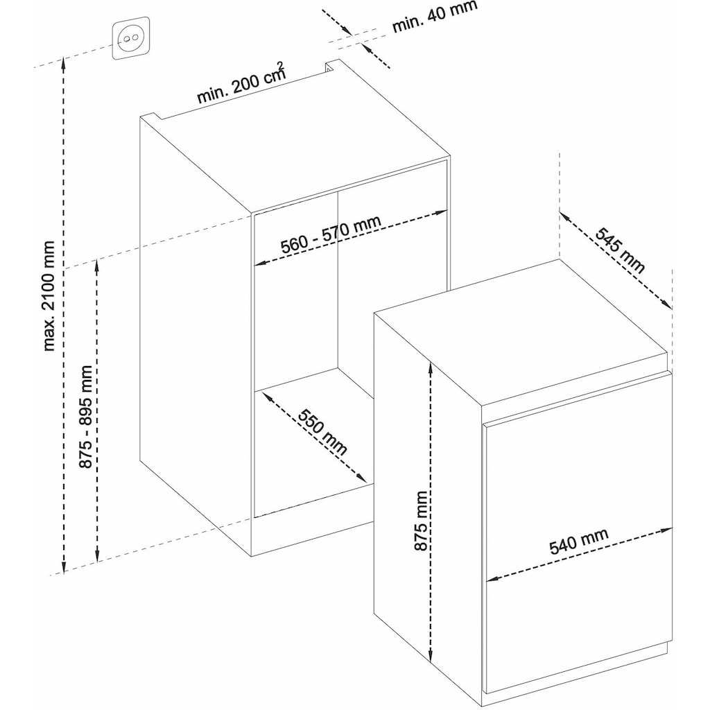 Sharp Einbaugefrierschrank »SJ-SE099M0X-EU«, 87,5 cm hoch, 54 cm breit