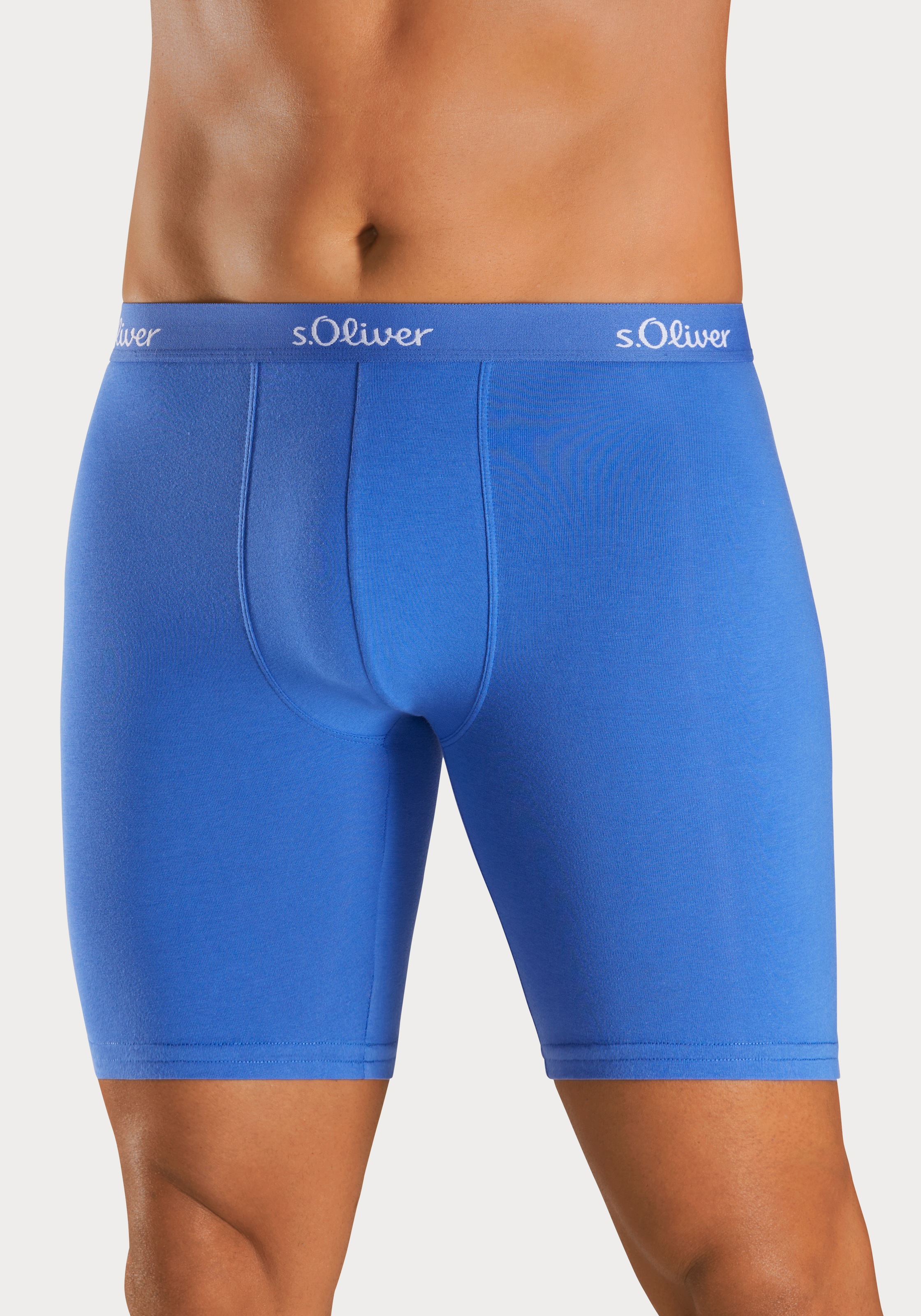 s.Oliver Boxer »Boxershorts für Herren«, (Packung, 3 St.), mit längerem Bein