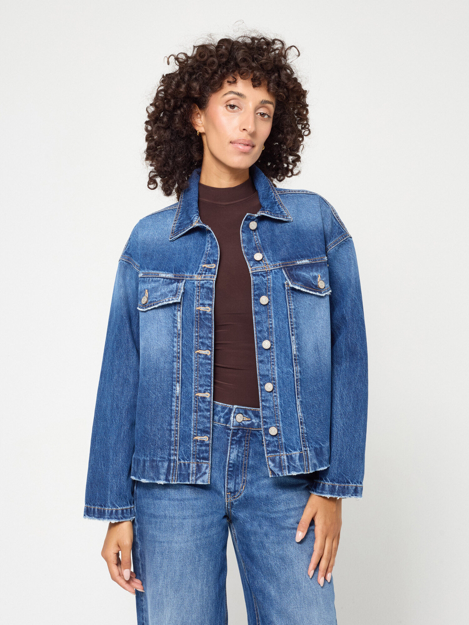 GANG "94ZORA JACKET" ohne Kapuze mit Hemdkragen