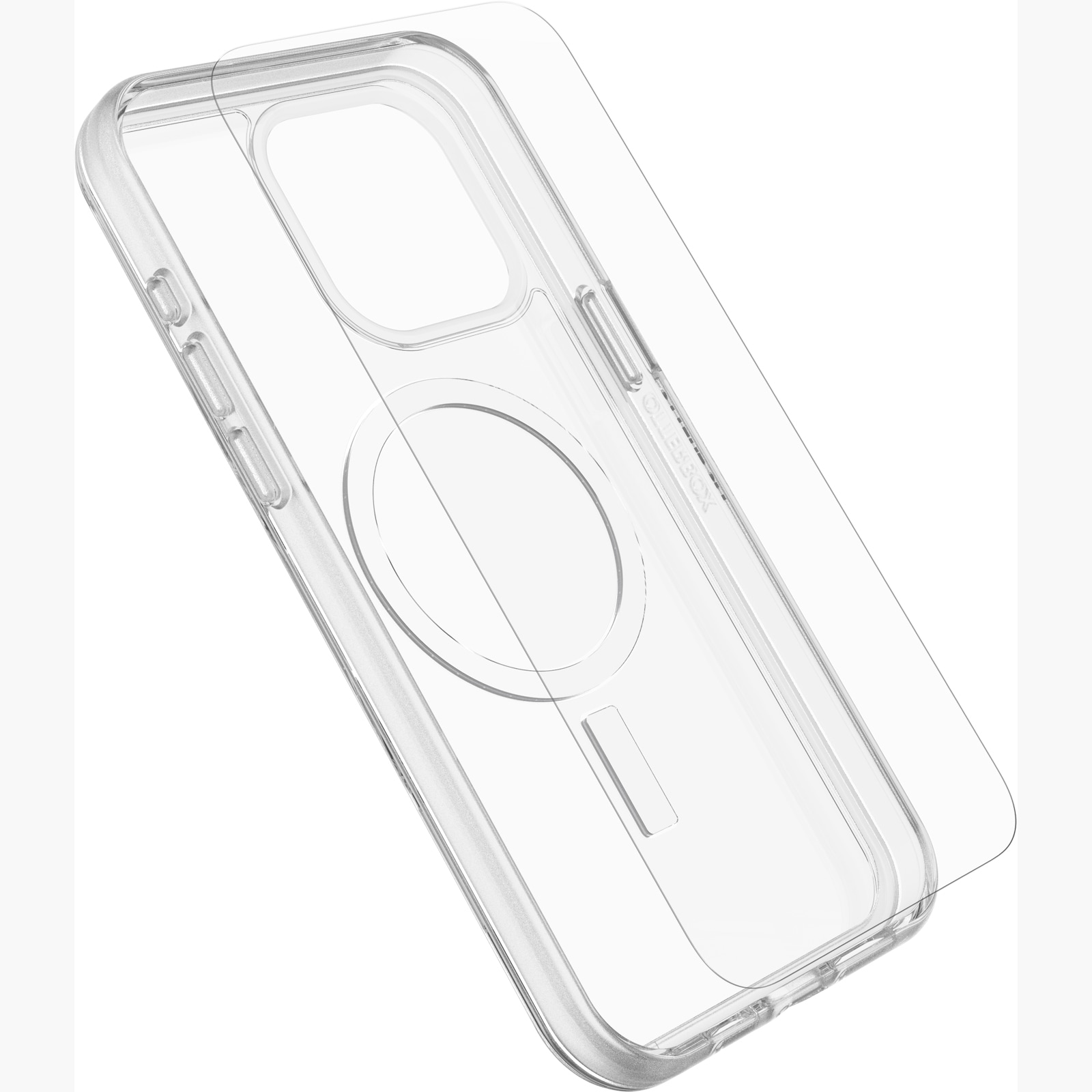 Otterbox Backcover »Symmetry Hülle Apple iPhone 15 Pro Max, MagSafe & Schutzglas«, Apple iPhone 15 Pro Max, 3x getestet nach Militärstandard und Premium Glass Displayschutz