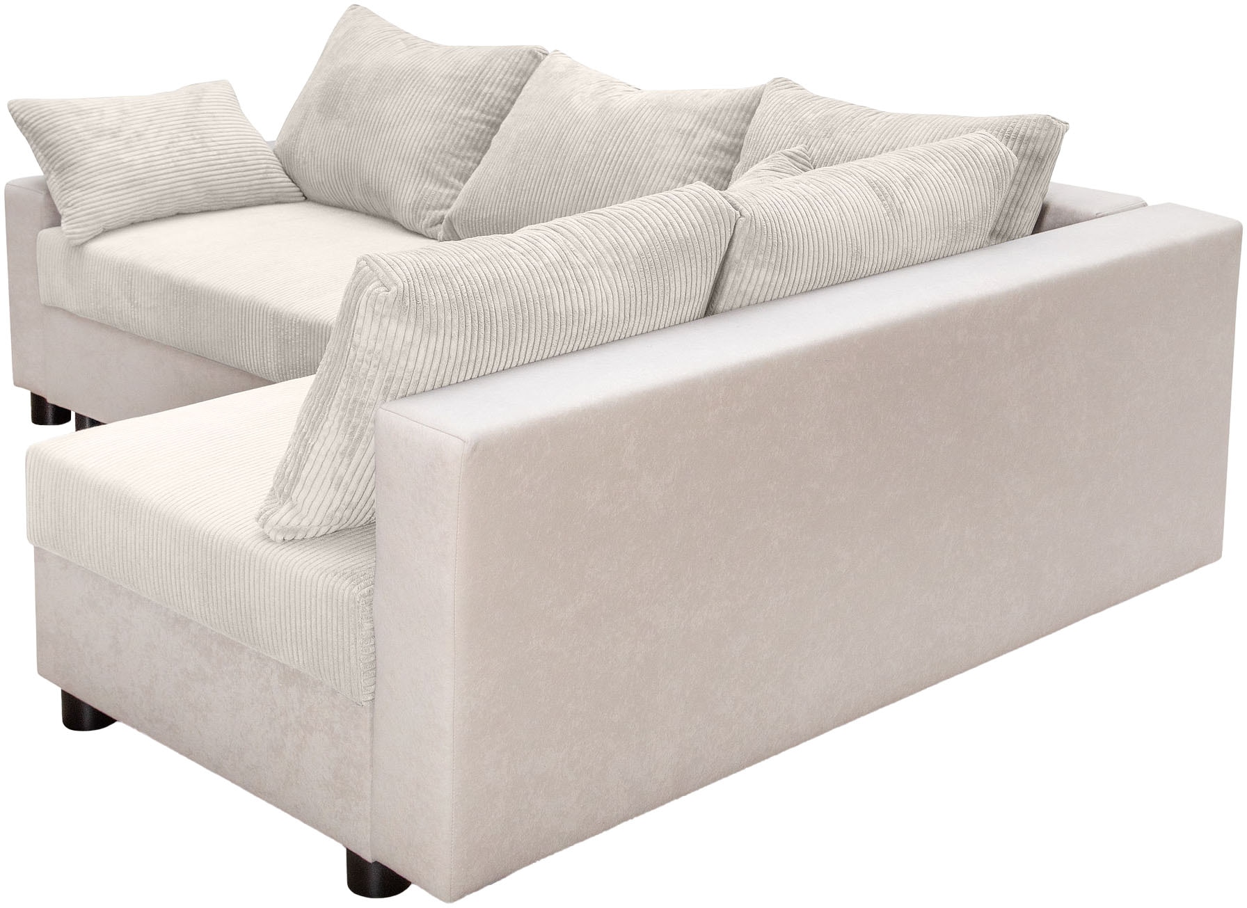 COLLECTION AB Ecksofa »Parma L-Form«, mit Schlaffunktion und Bettkasten, inklusive Kissen, Bonellfederkern