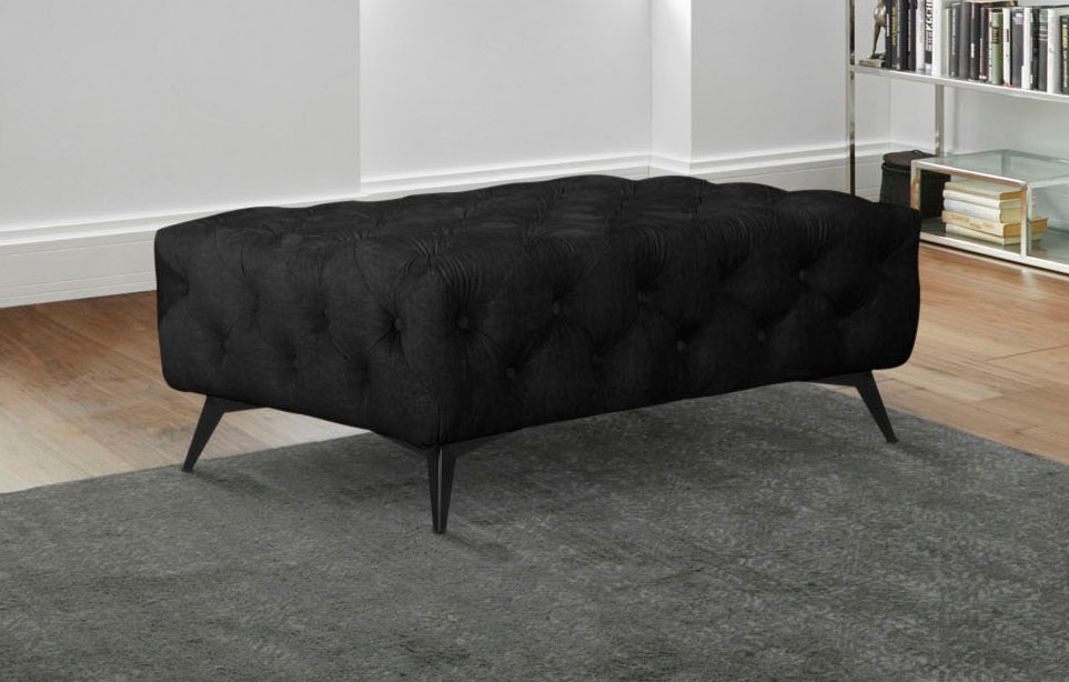 Home affaire Polsterhocker "Glynis" aufwändige Knopfheftung, moderne Cheste günstig online kaufen