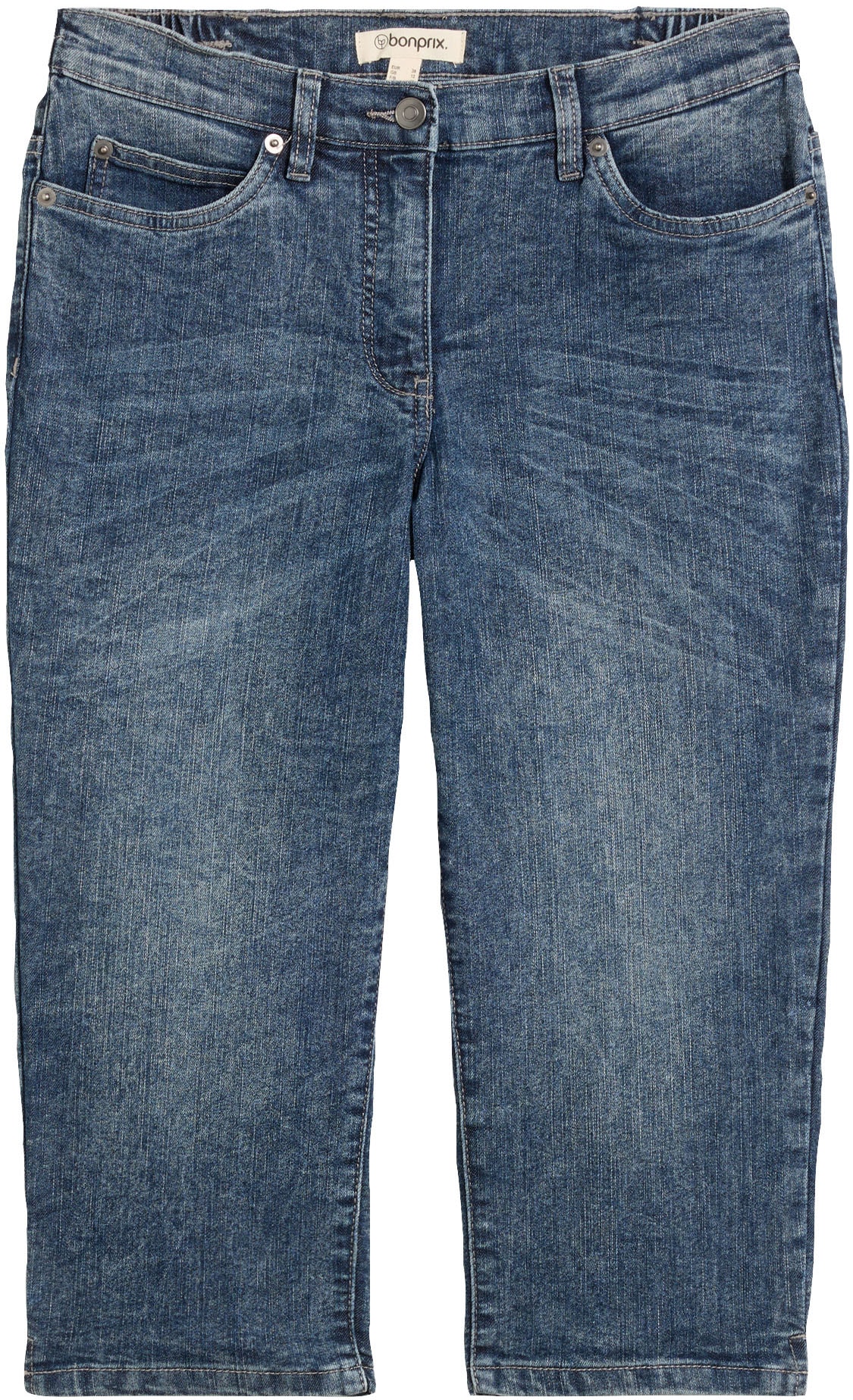 bonprix Caprijeans 1 figurformende Passform, Regular Fit, mit Komfort-Stretch