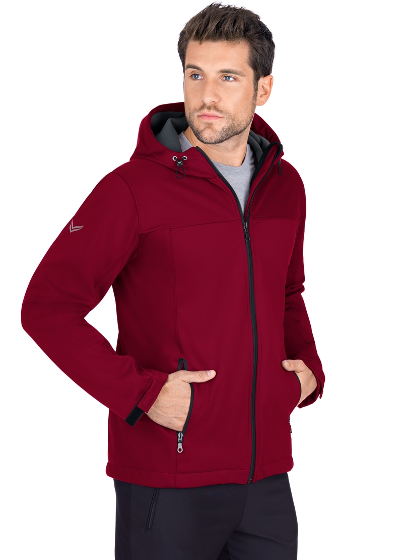 Trigema Softshelljacke "TRIGEMA Klassische Softshell–Kapuzenjacke", (1 St.)