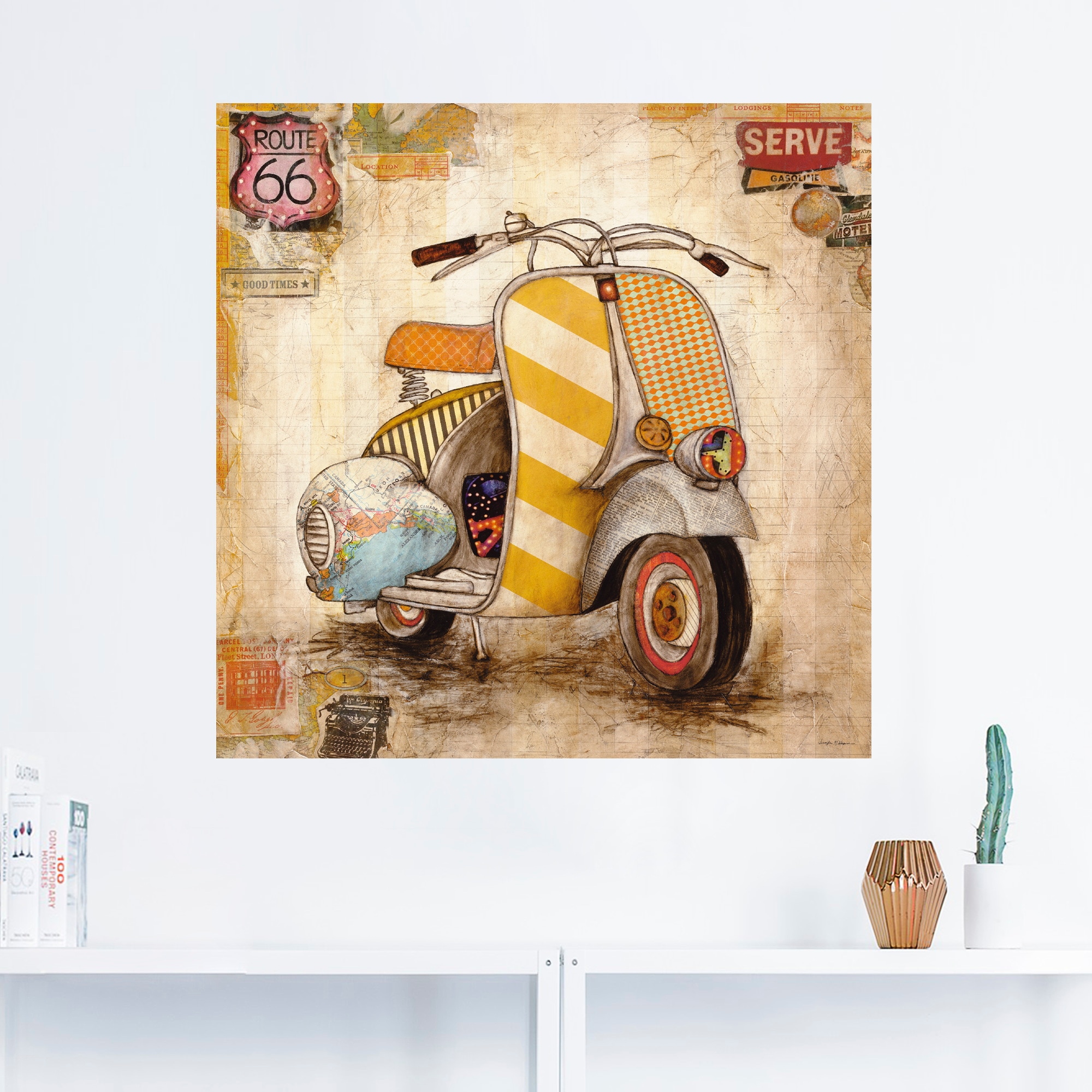 Artland Leinwandbild »Drum herum I«, Motorräder & Roller, (1 St.), auf Keilrahmen gespannt