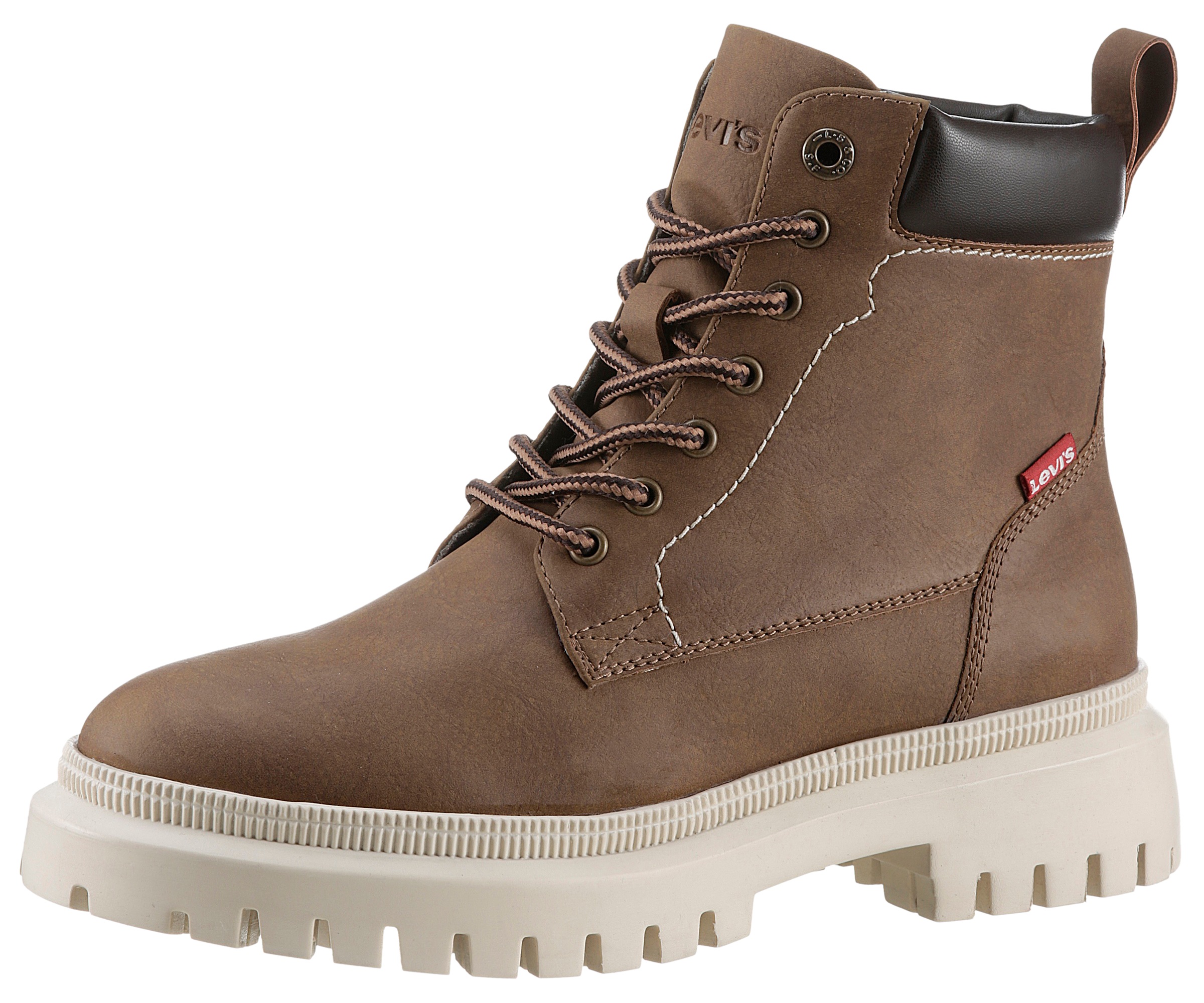 Levis Schnürboots "Lennox", Blockabsatz, Schnürstiefelette, Boots, gepolsterter Schaftrand