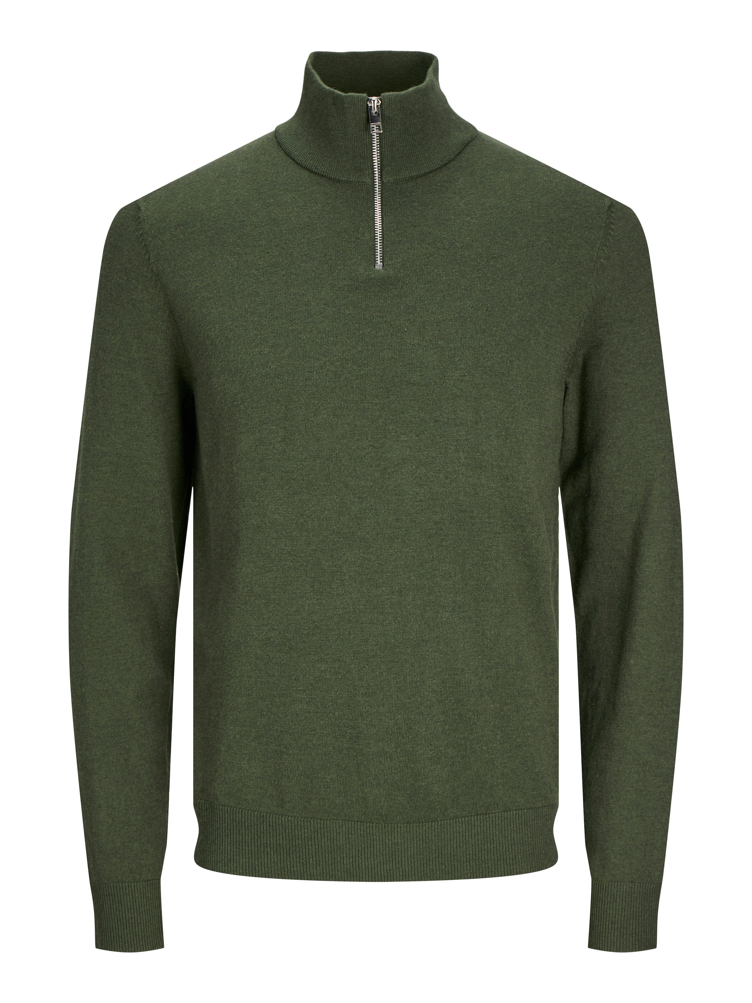 Jack & Jones Troyer »JJEEMIL KNIT HALF ZIP NOOS«, mit Rippbündchen