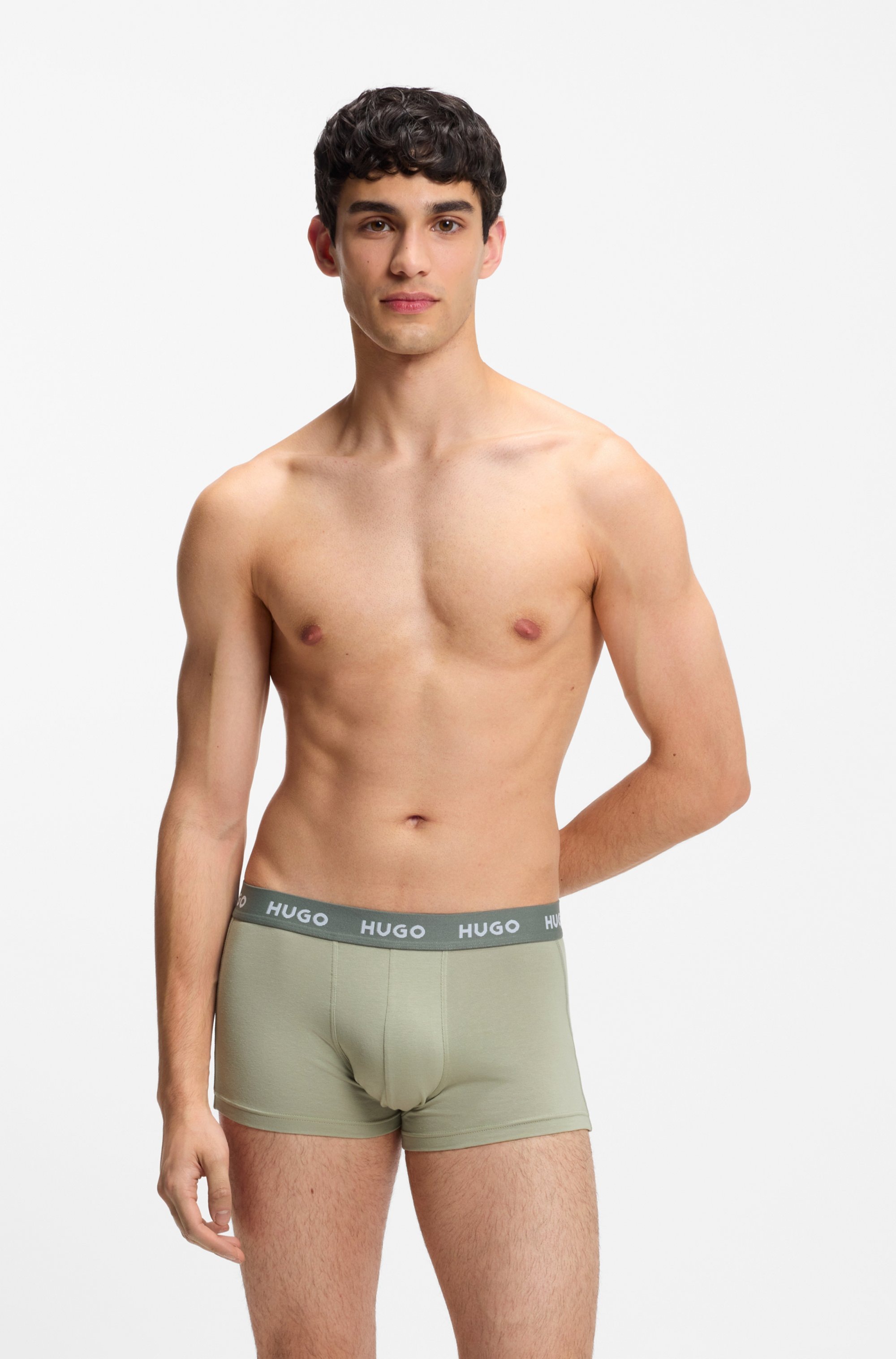 HUGO Underwear Trunk "TRUNK TRIPLET DESIGN" Packung, 3 Stk. mit Logobund günstig online kaufen