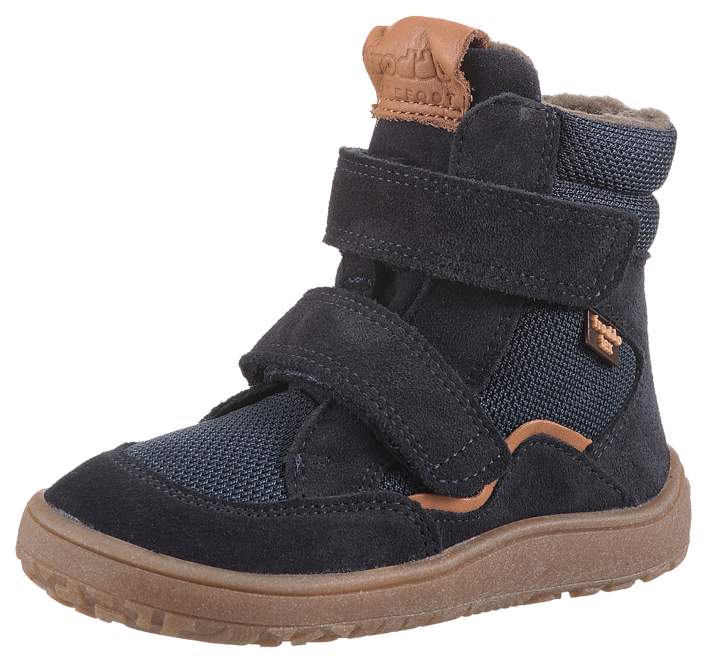 Barfußschuh »BAREFOOT TEX WINTER«, Winterstiefel, Klettstiefel mit kuscheligem Wollfutter