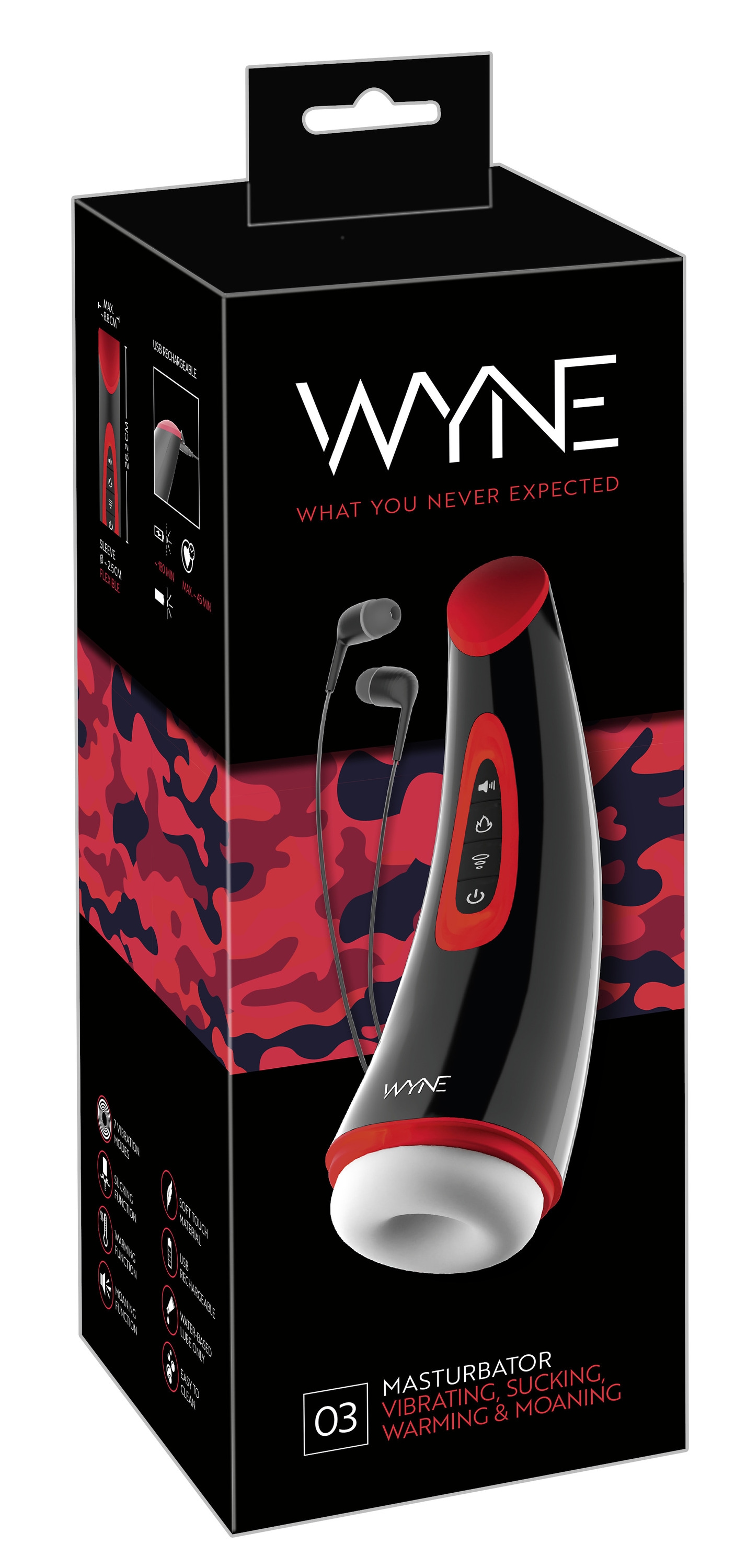 WYNE Masturbator »Masturbator mit Vibration und Heizfunktion Masturbator 03«