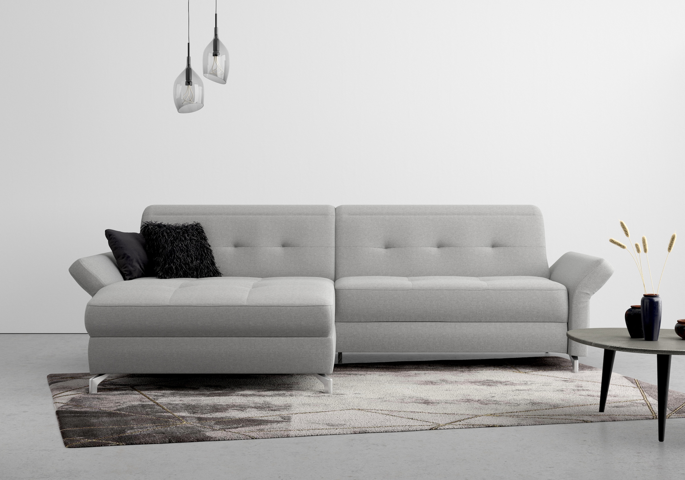 Home affaire Ecksofa "Maredo L-Form" Federkern, wahlweise auch mit Kopfteil günstig online kaufen