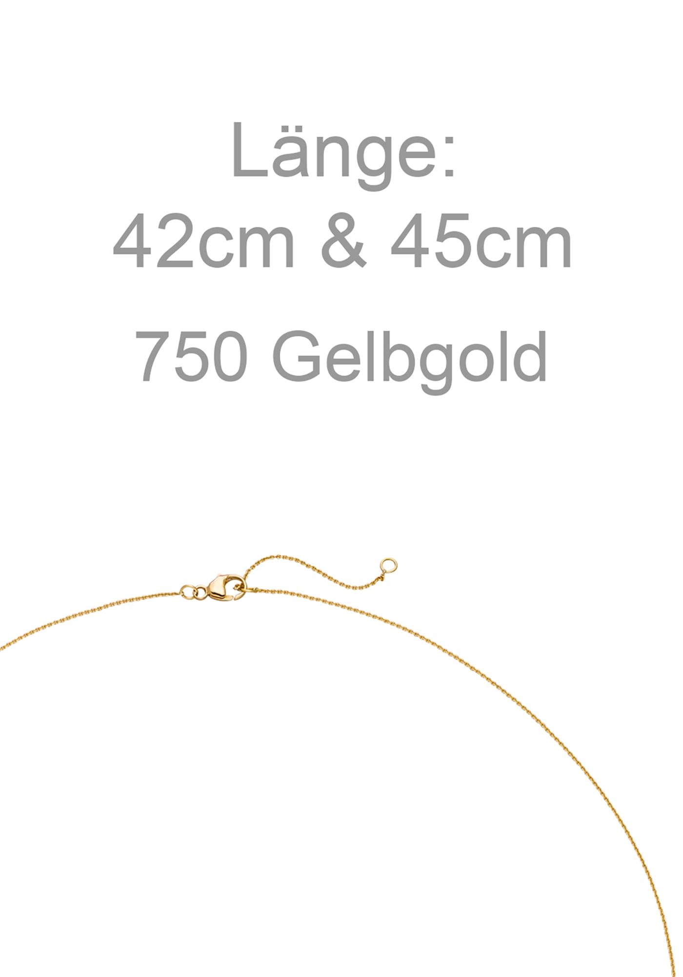JOBO Kette mit Anhänger »Süßwasser-Zuchtperle« 18 Karat 750 Gold 45 cm