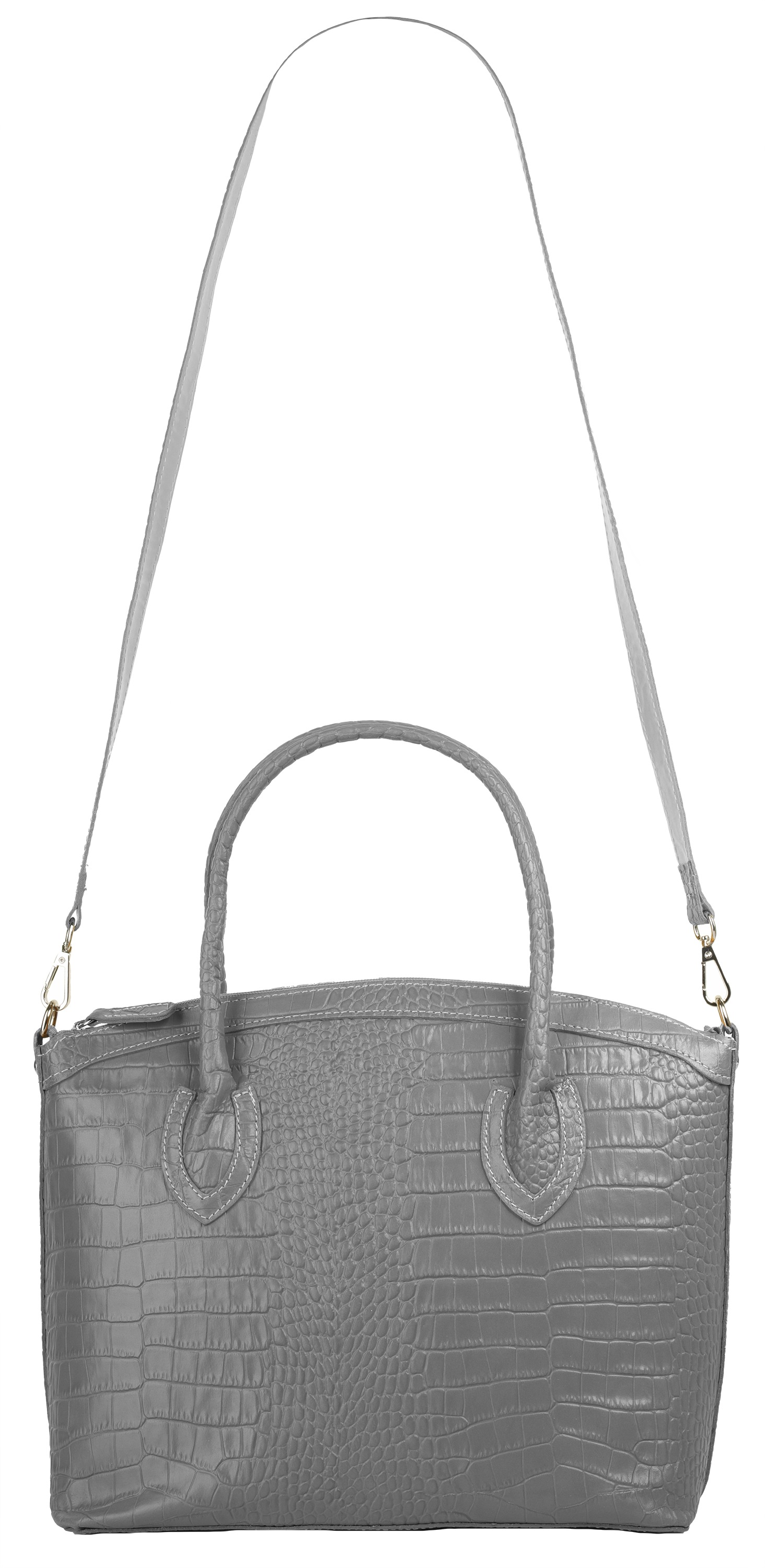 Cluty Henkeltasche, echt Leder, Made in Italy