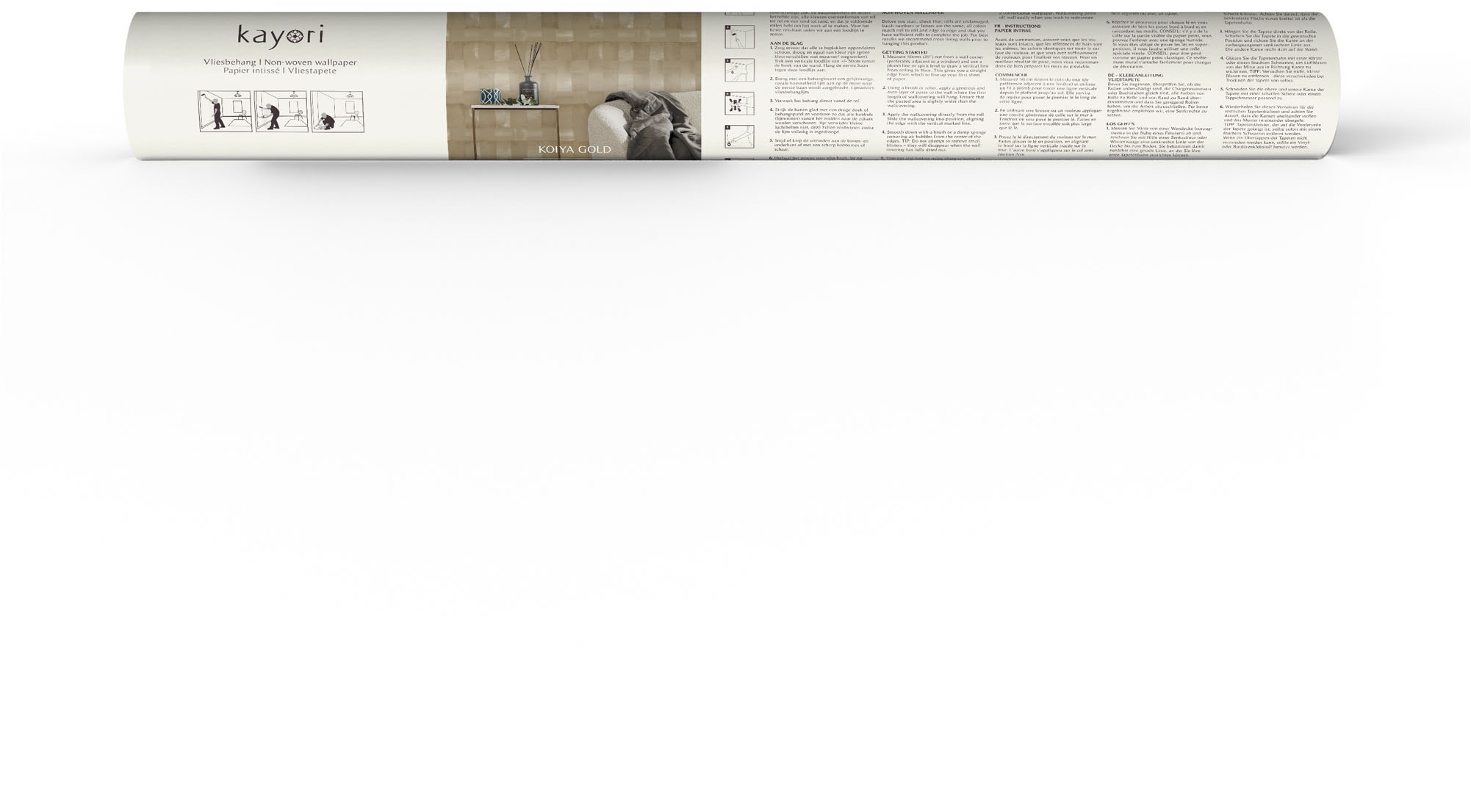 kayori Vliestapete »Koiya« kariert glatt 10mx52cm (ca. 5m2)