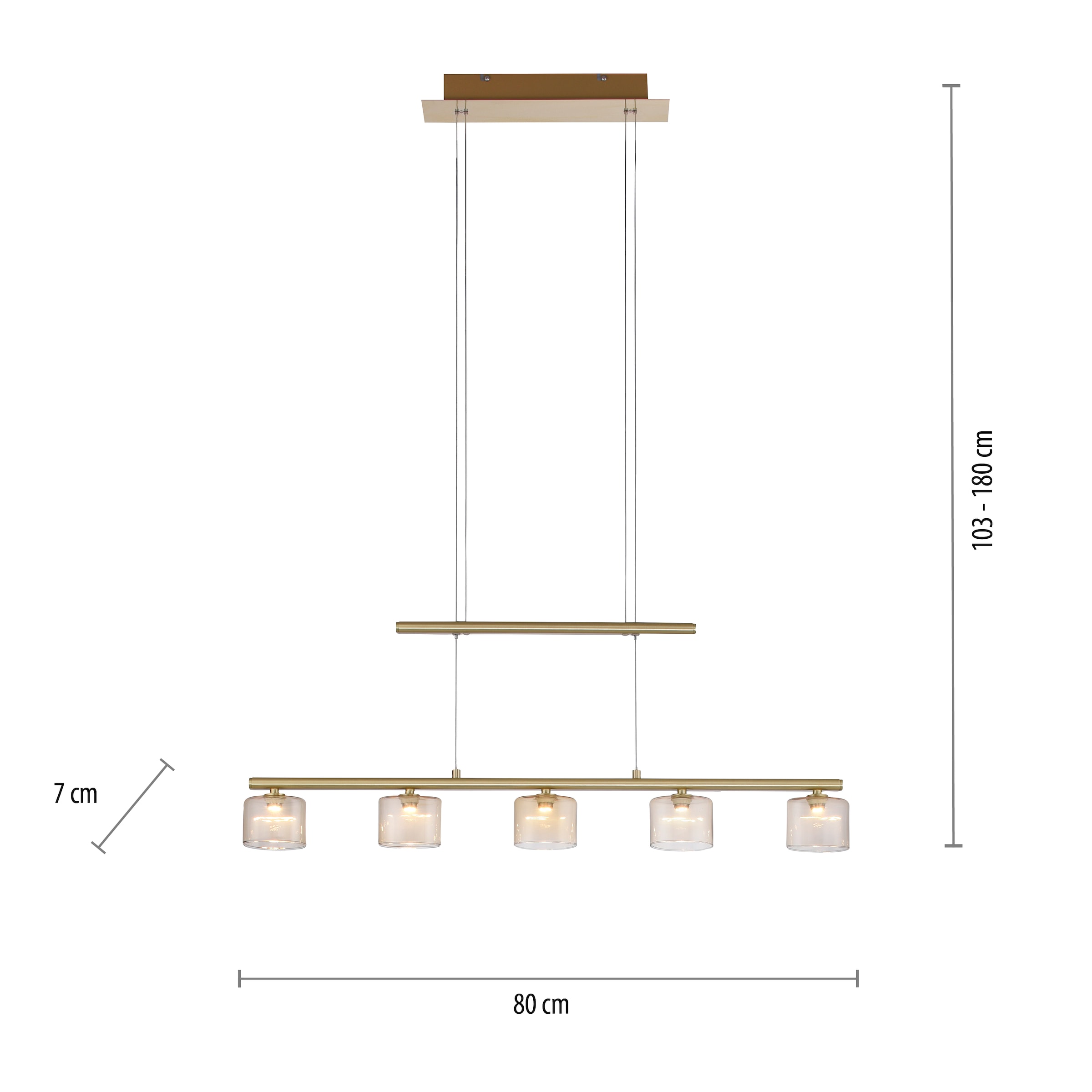 5 Neuhaus Paul BAUR | flammig-flammig, »HYDRA«, LED Pendelleuchte