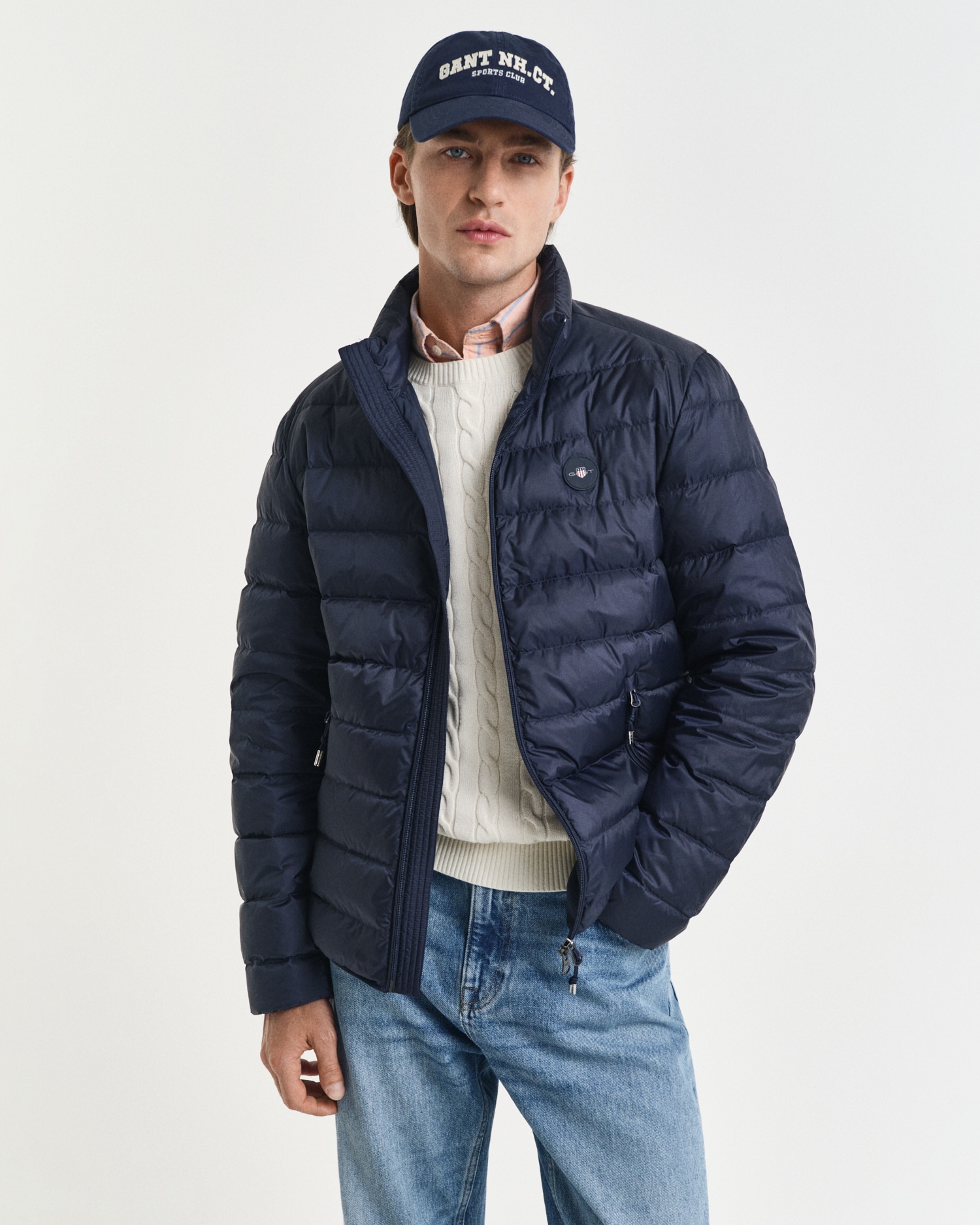 Gant Steppjacke "LIGHT DOWN JACKET", 2-Wege-Reißverschluss, Übergangsjacke, günstig online kaufen