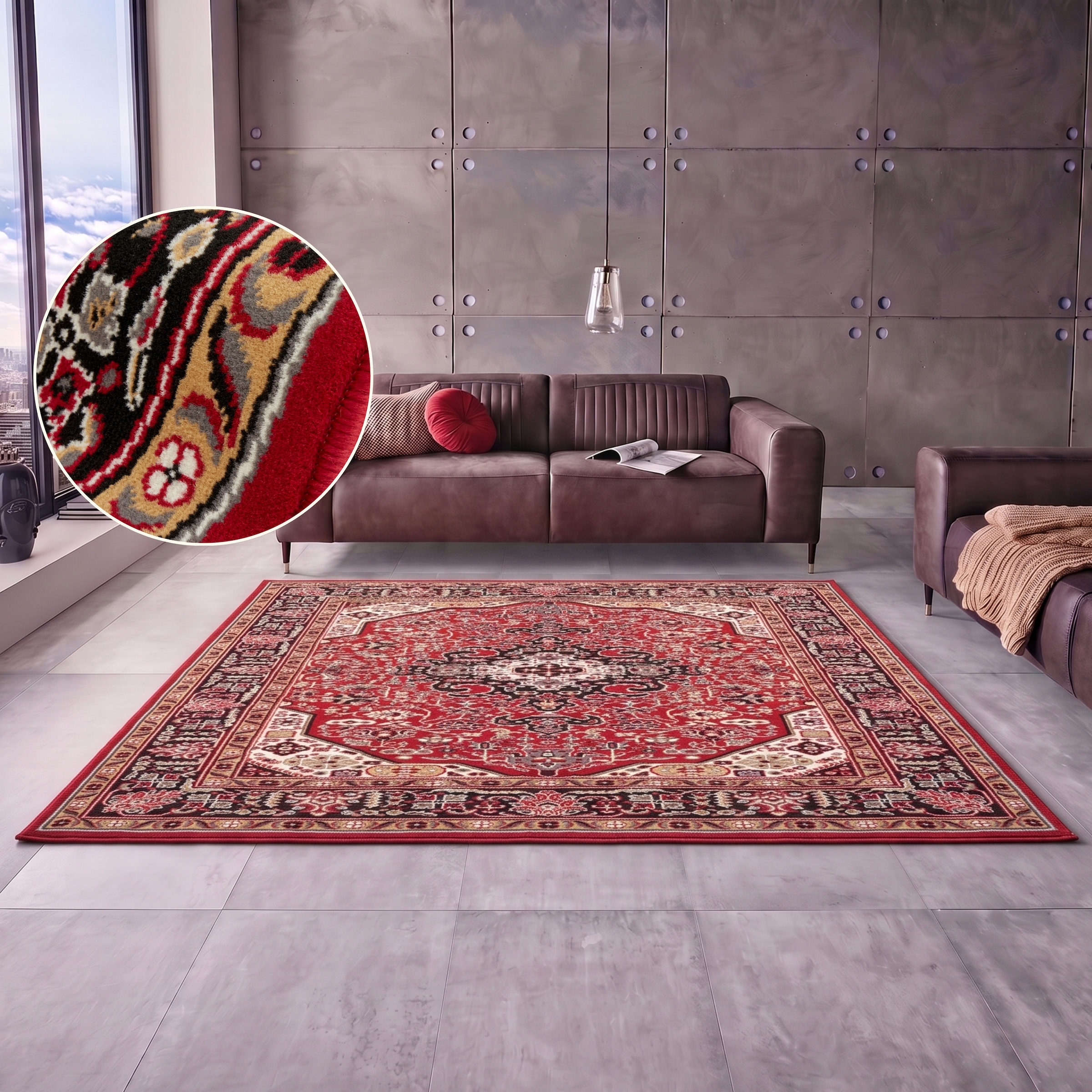 HANSE Home Teppich "Skazar Isfahan" rechteckig 9 mm Höhe Kurzflor, Orient, Läufer, Vintage, Esszimmer, Wohnzimmer, Flur