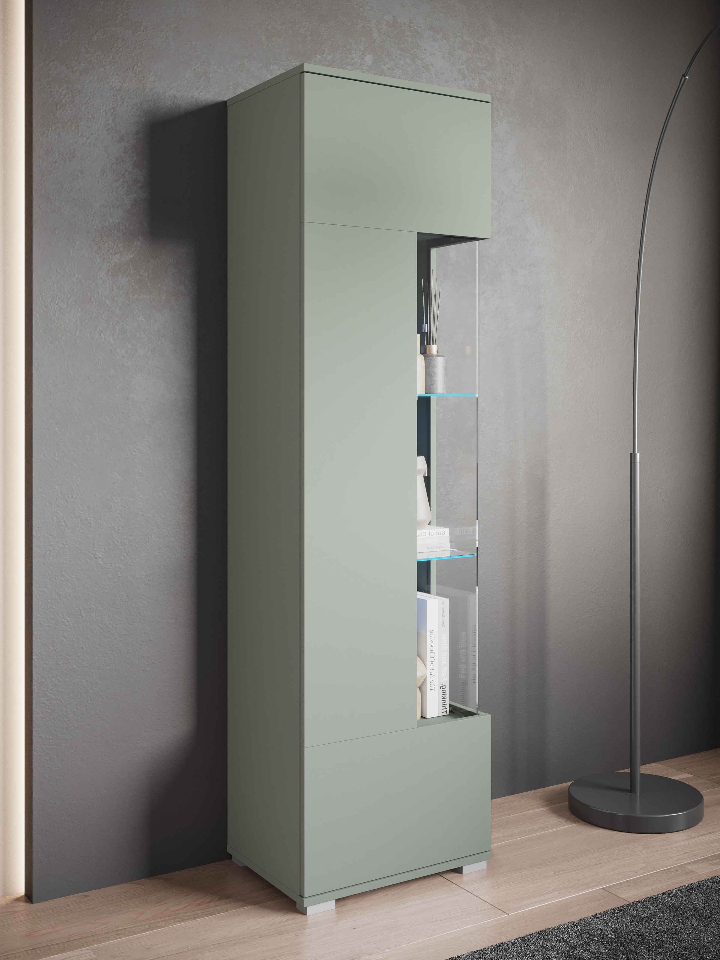 INOSIGN Vitrine »Kenia, stehend und hängend«, (1 St.), Vitrineschrank mit Glastüren 160 cm Höhe