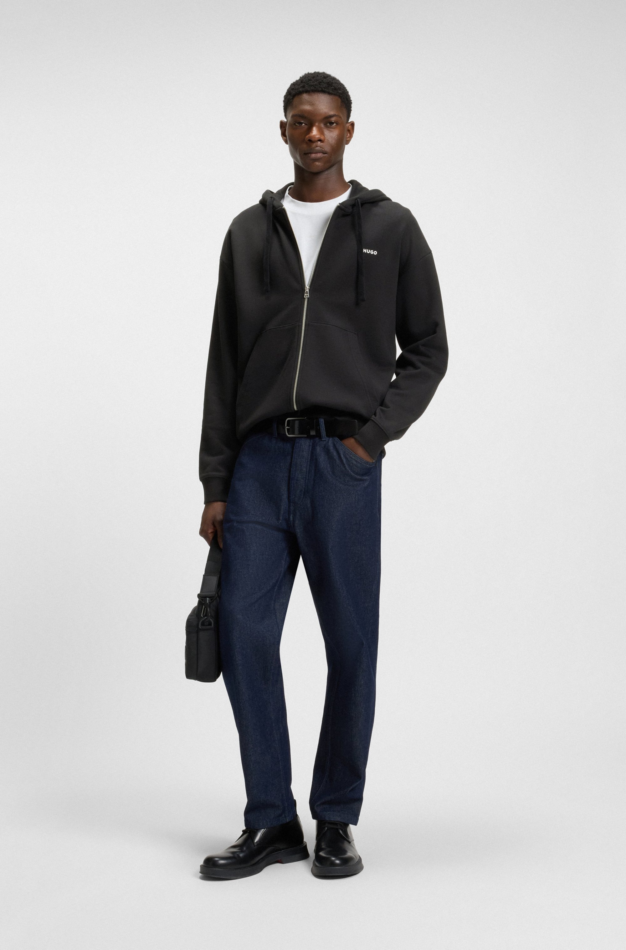 Thumbnail - HUGO Kapuzensweatjacke Relaxed Fit, Kapuze, Taschen