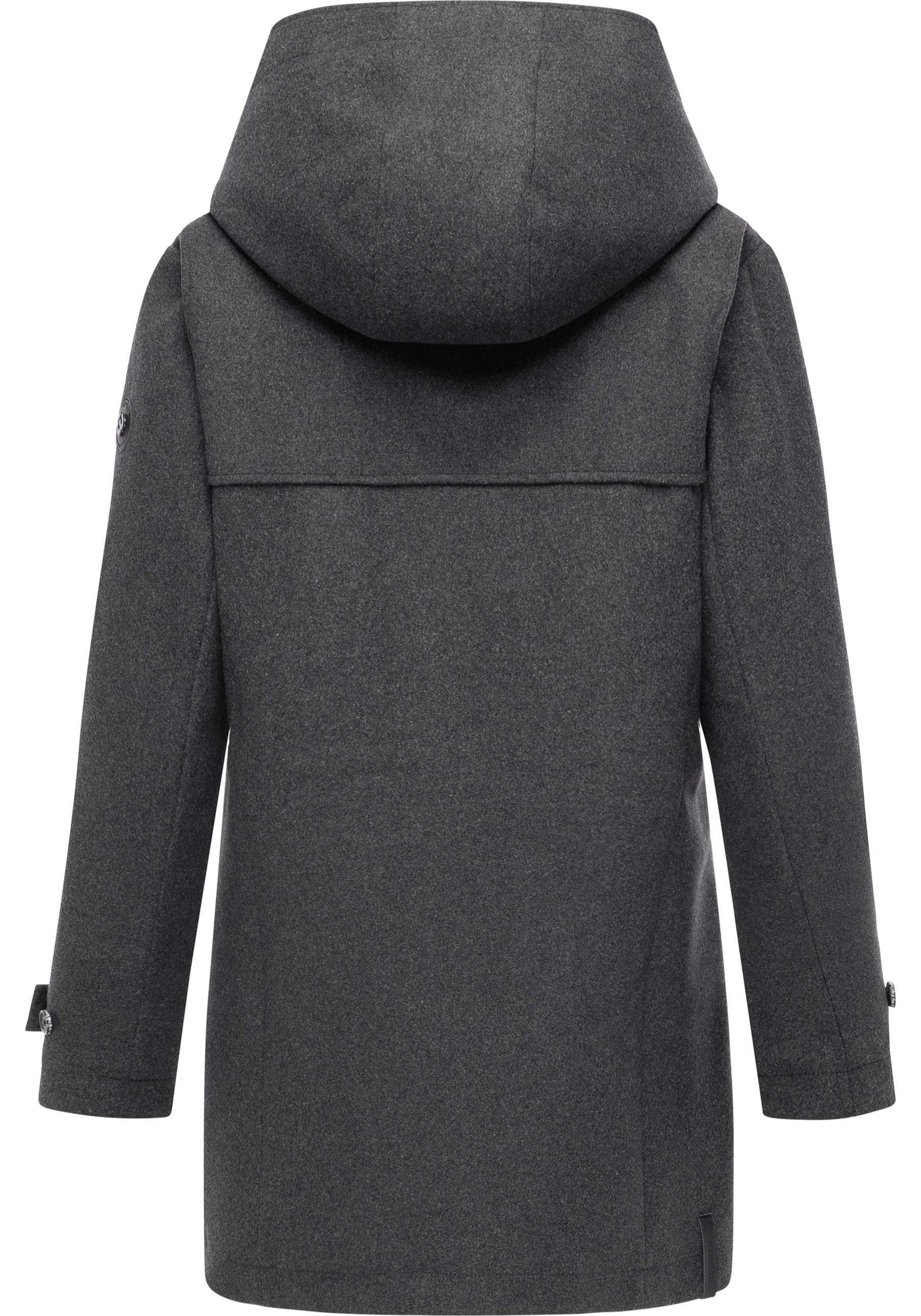 Ragwear Wintermantel »Duffina YOUMODO«, warmer Mantel mit Knopfleiste