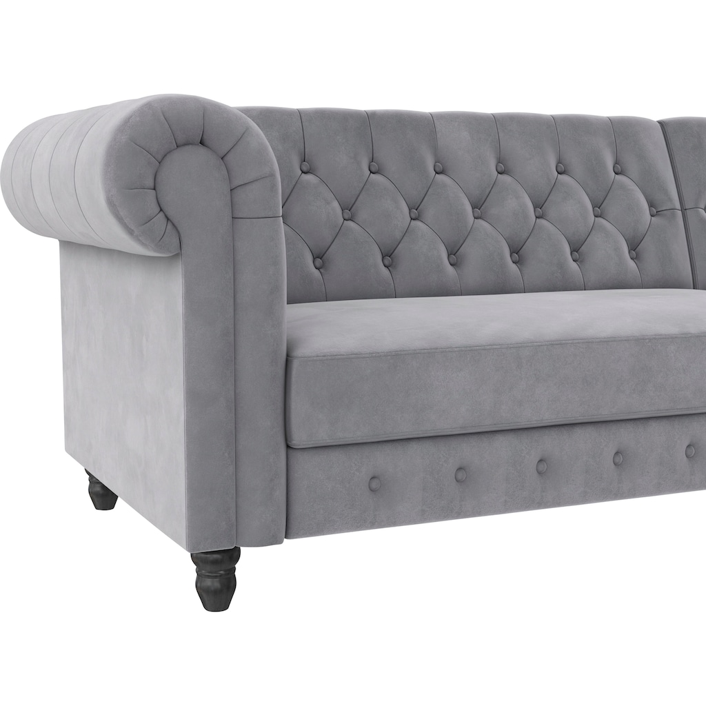 Dorel Home Ecksofa »Felix, L-Form, 241 cm (Liegefl.108x195 cm), Recamiere tauschbar,«