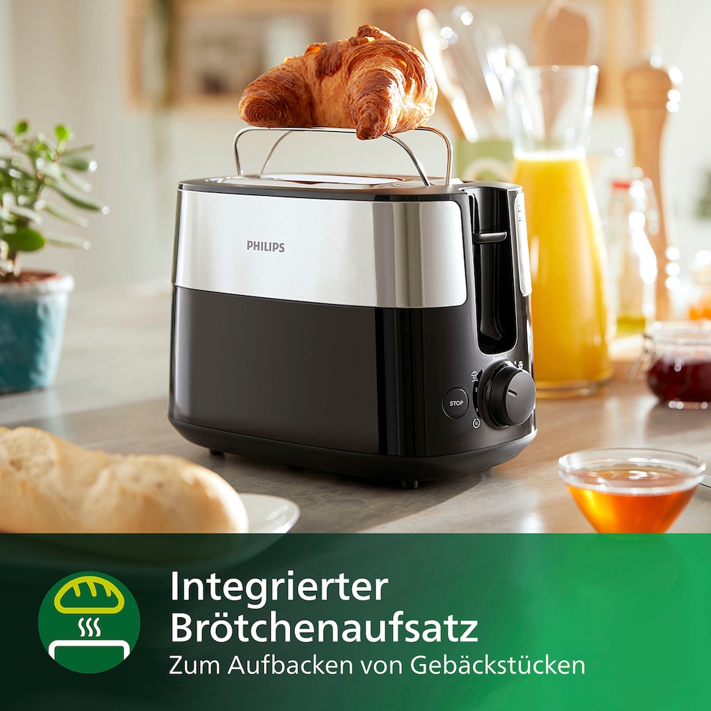 Philips Toaster »HD2516/90 Daily Collection«, 2 kurze Schlitze, 830 W