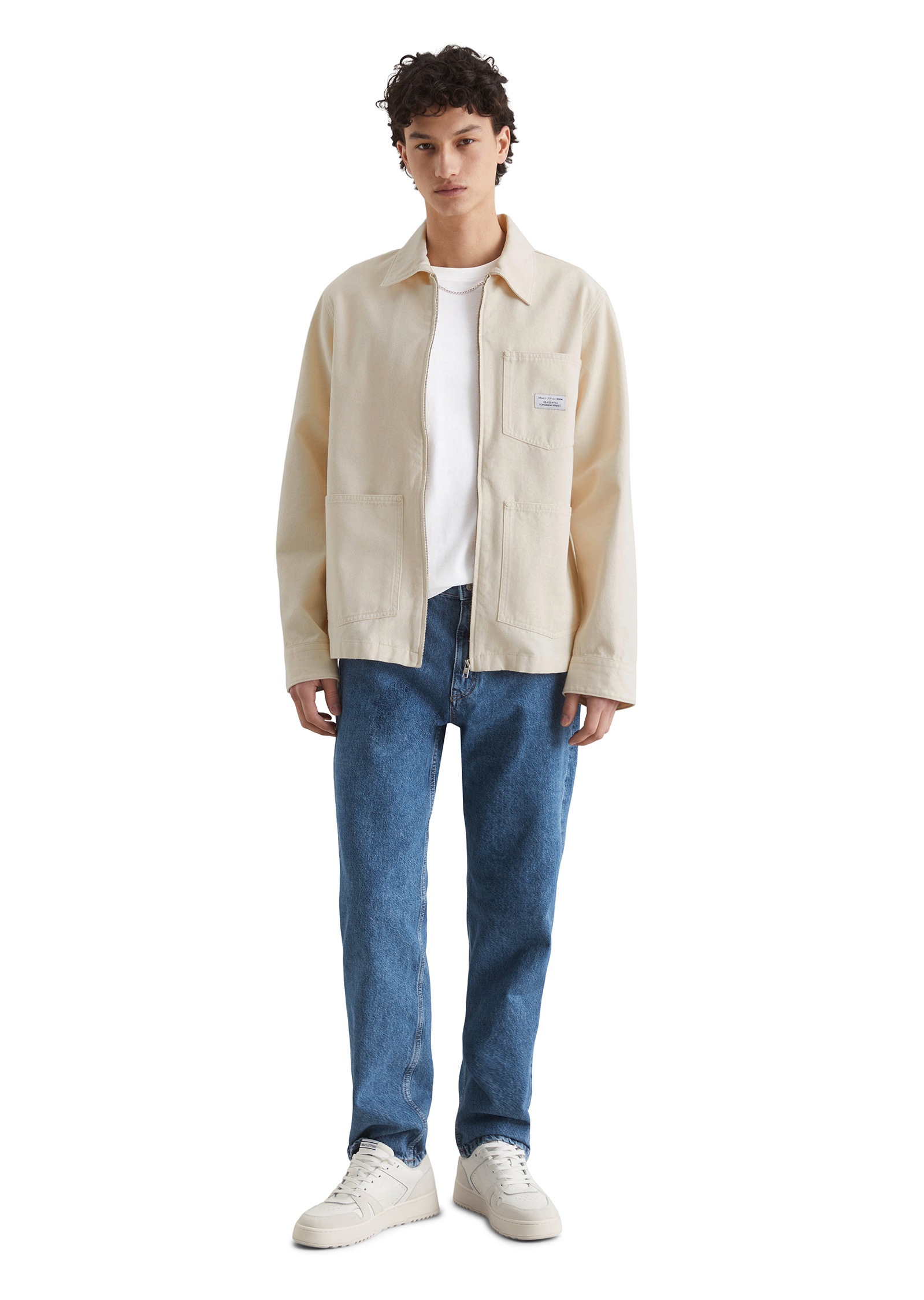 Marc O'Polo DENIM Kurzjacke »aus robustem Bio-Baumwoll-Twill«, ohne Kapuze