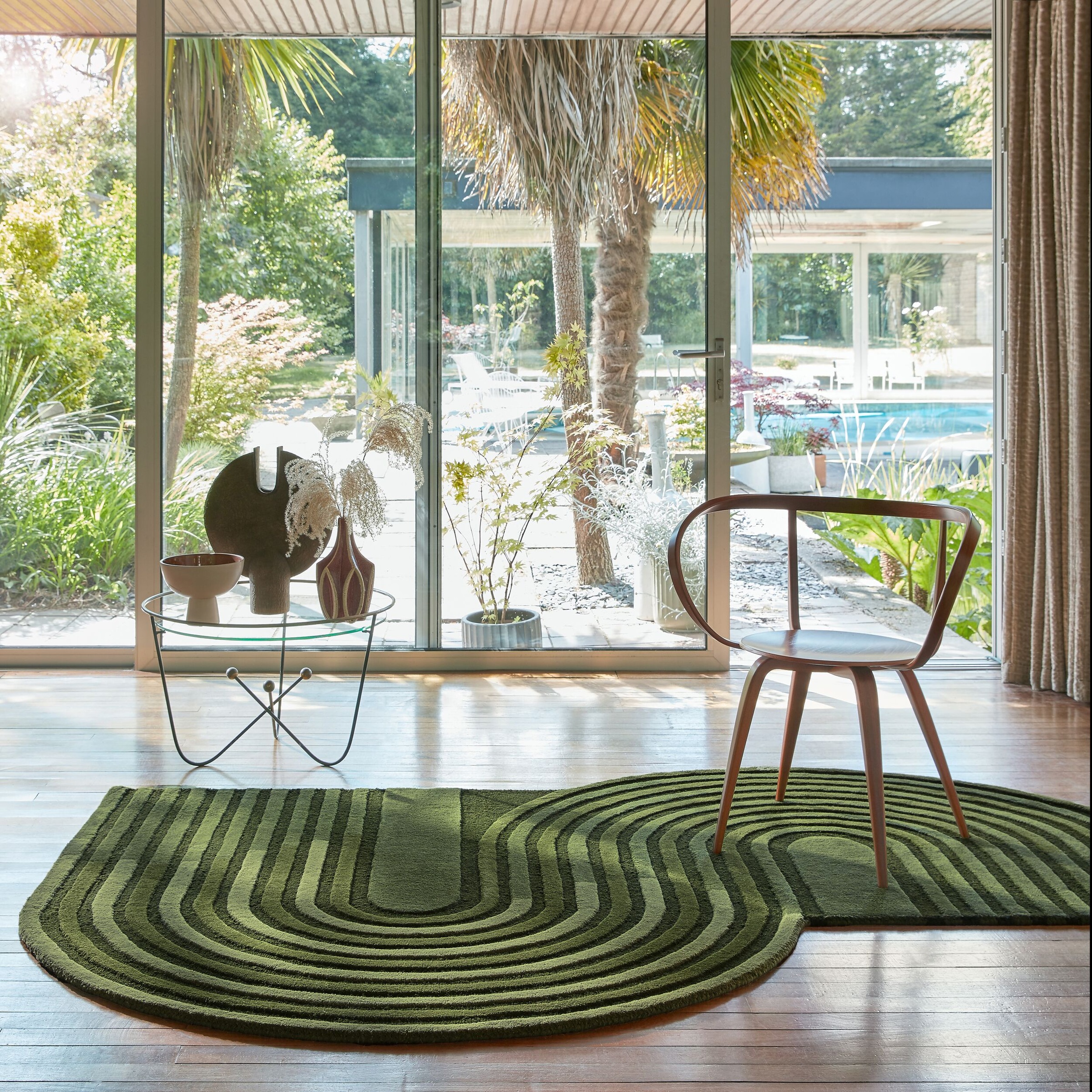 FLAIR RUGS Wollteppich "Conway Retro" rechteckig 12 mm Höhe Hoch-Tief-Struk günstig online kaufen