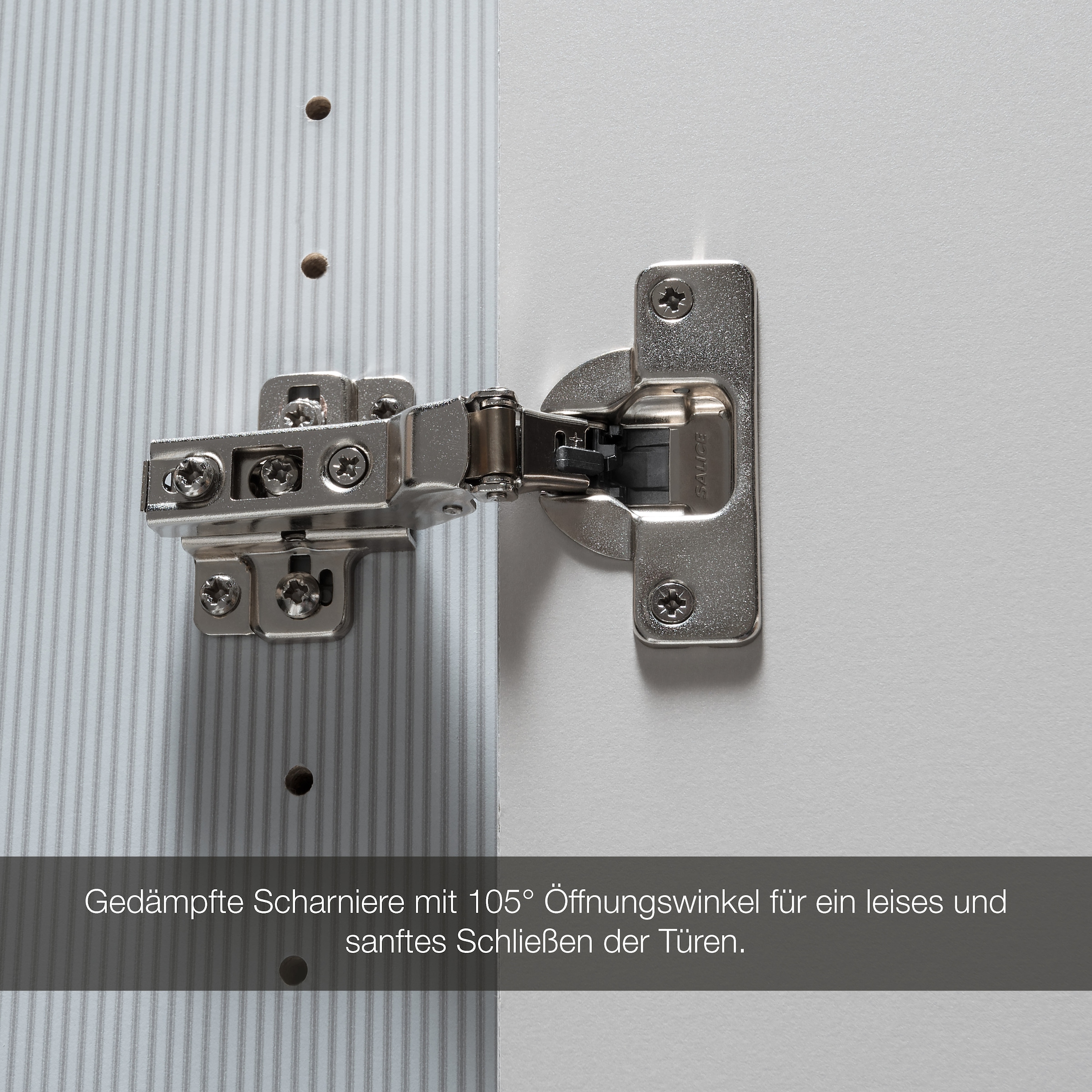 Musterring Drehtürenschrank »San Diego, Kleiderschrank, Schrank, Garderobe, mit Glastüren« weiß, Türen gedämpft, 2 Höhen, mehrere Breiten, MADE IN GERMANY, 1 Stk. tlg. 2-türig (gedämpft), 2 Böden, 1 Kleiderstange, Chromgriffe