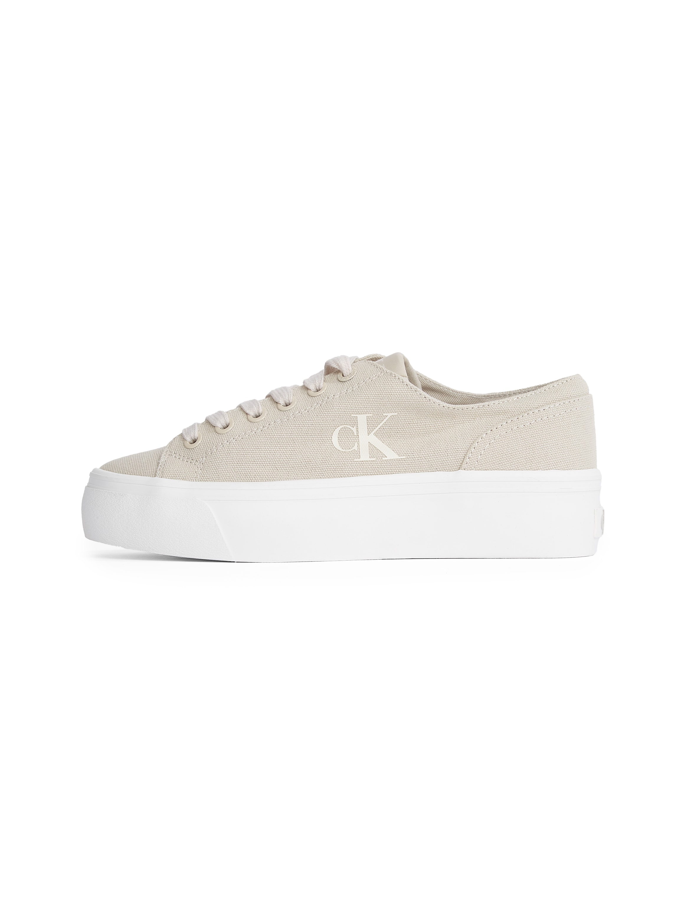 Calvin Klein Jeans Plateausneaker »VULC FLATFORM LOW CV MG«, Schnürschuh, Freizeitschuh, Halbschuh mit seitlichem Logo