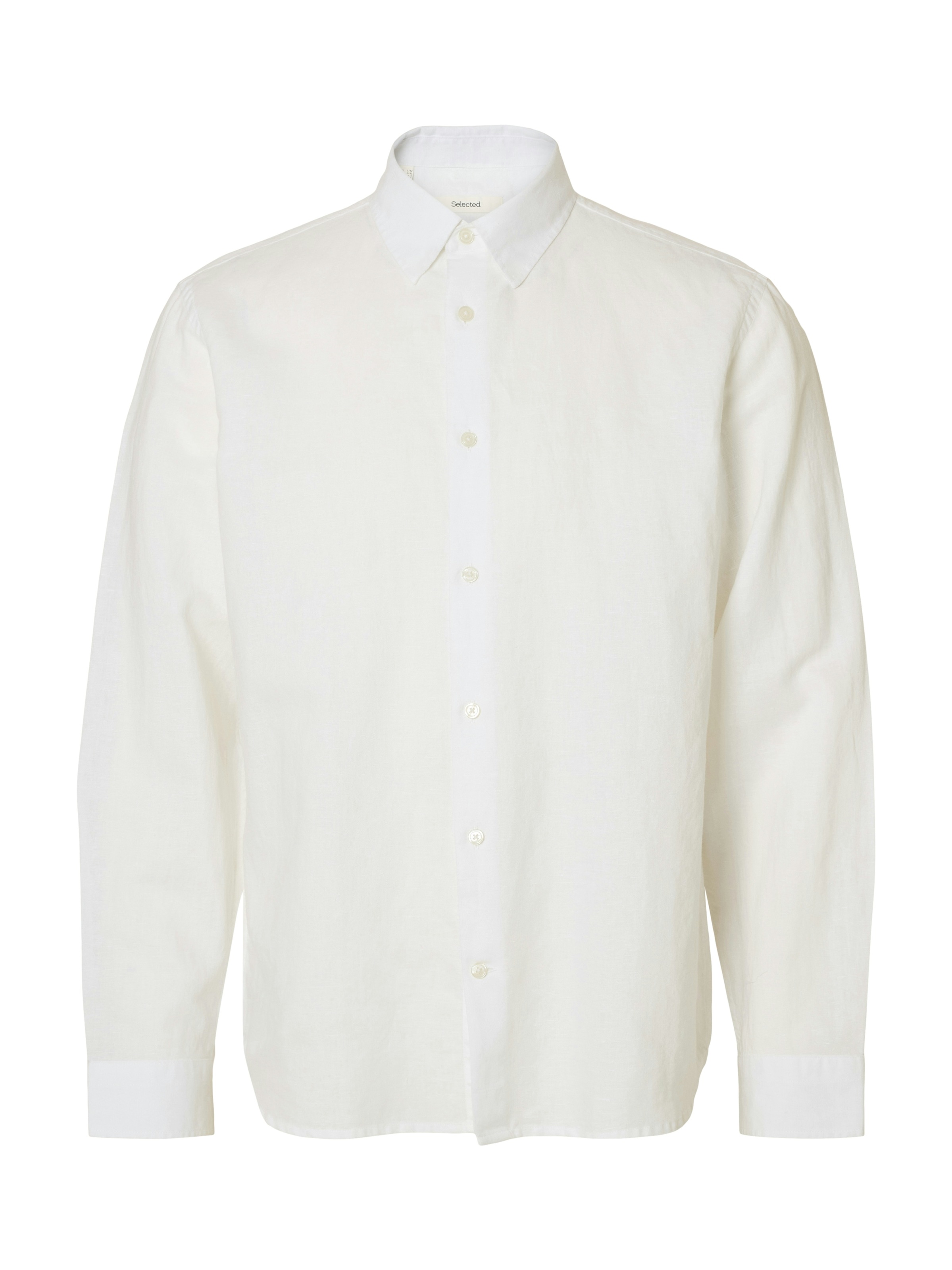 Selected Chemise à Manches Longues Regclay Linenblend Bright White M Homme 3