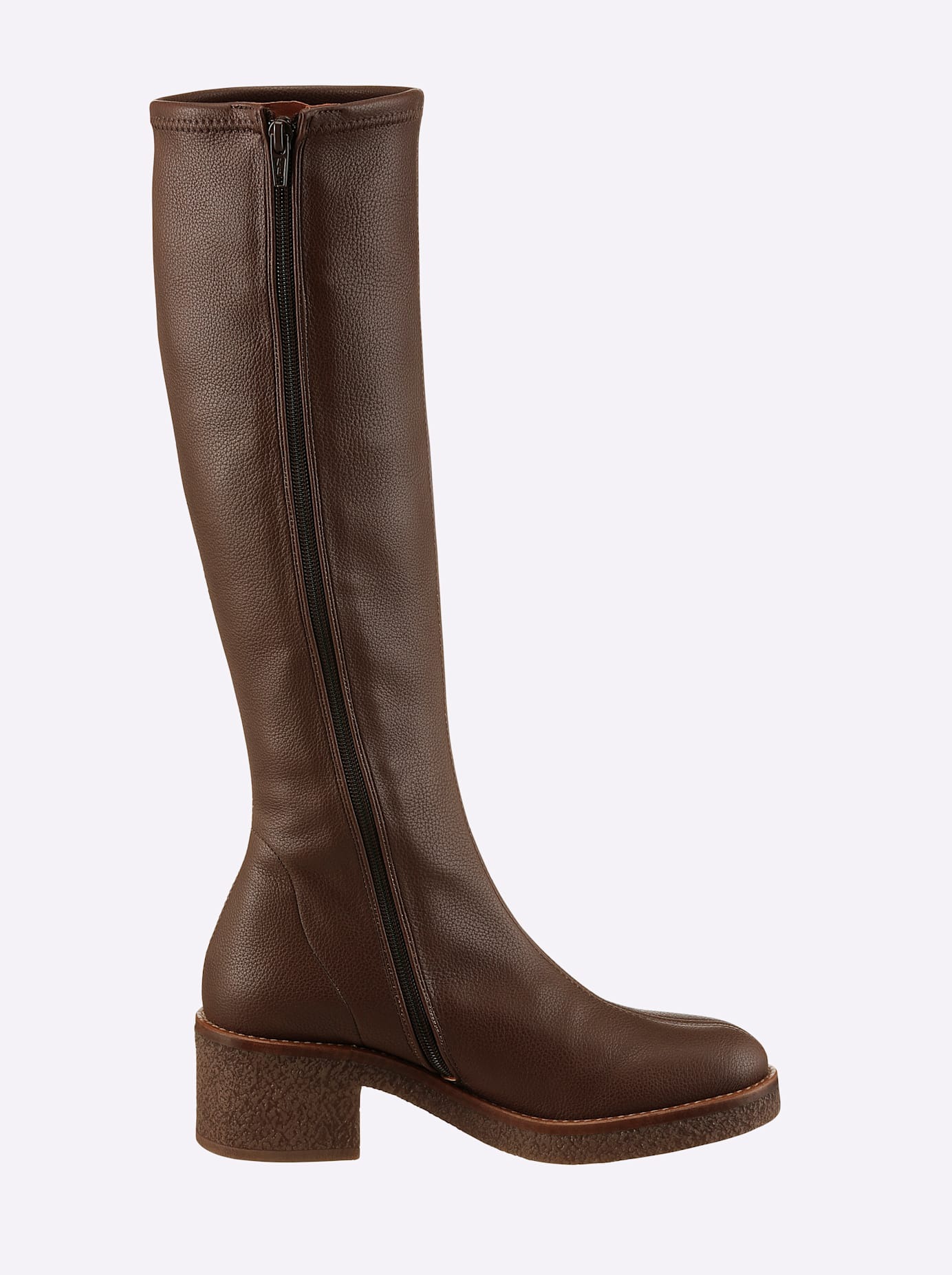 Stiefel HEINE, Damen, Gr. 38, braun (cognac), Textil, Schuhe Stiefel 2