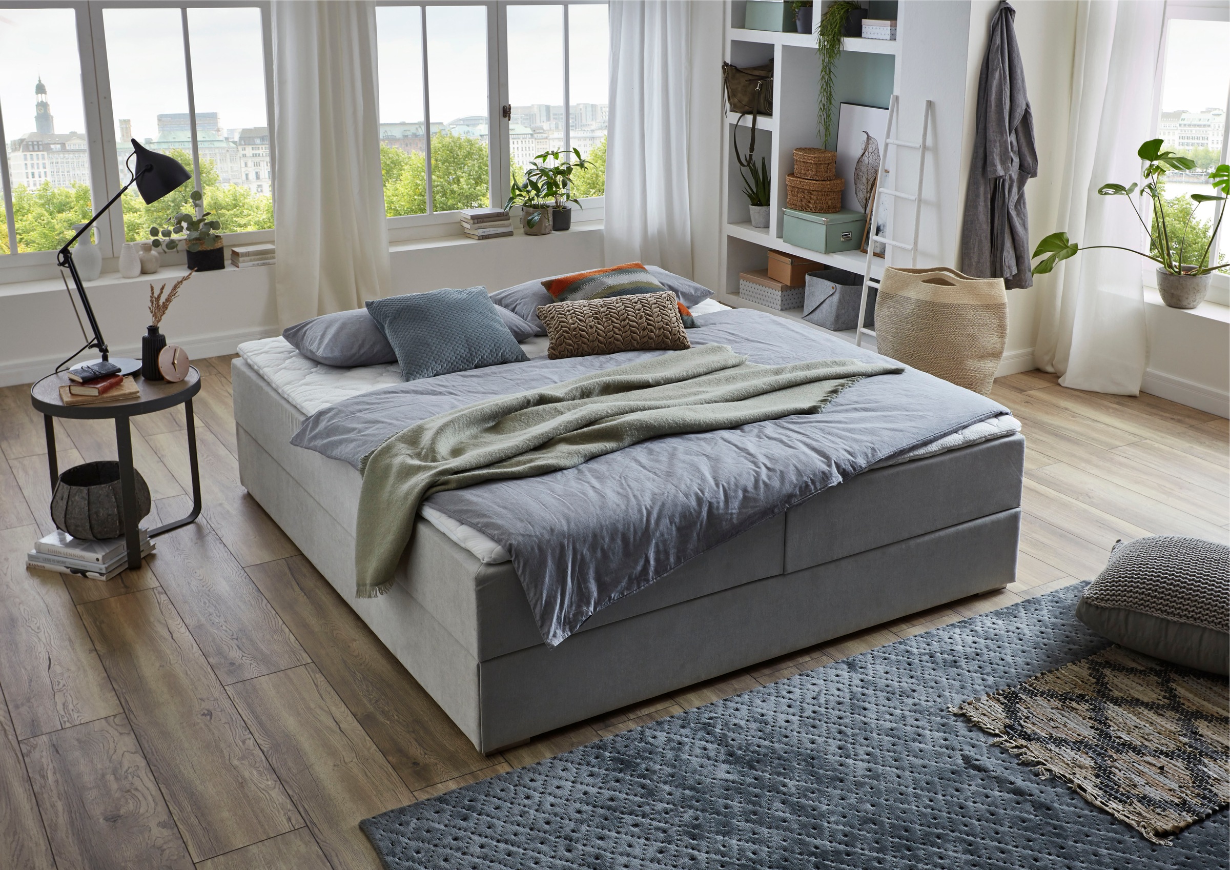 ATLANTIC home collection Boxbett "Lucy", ohne Kopfteil, frei im Raum stellbar, mit Bettkasten