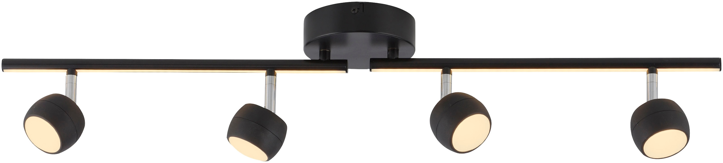 JUST LIGHT LED Deckenleuchte "JARIK", 5, H: 14,5cm, 1 Stk., schwarz, Wohnzimmer, Leuchten, Serienschalter: Alles / Spots / Profile, getrennt schaltbar
