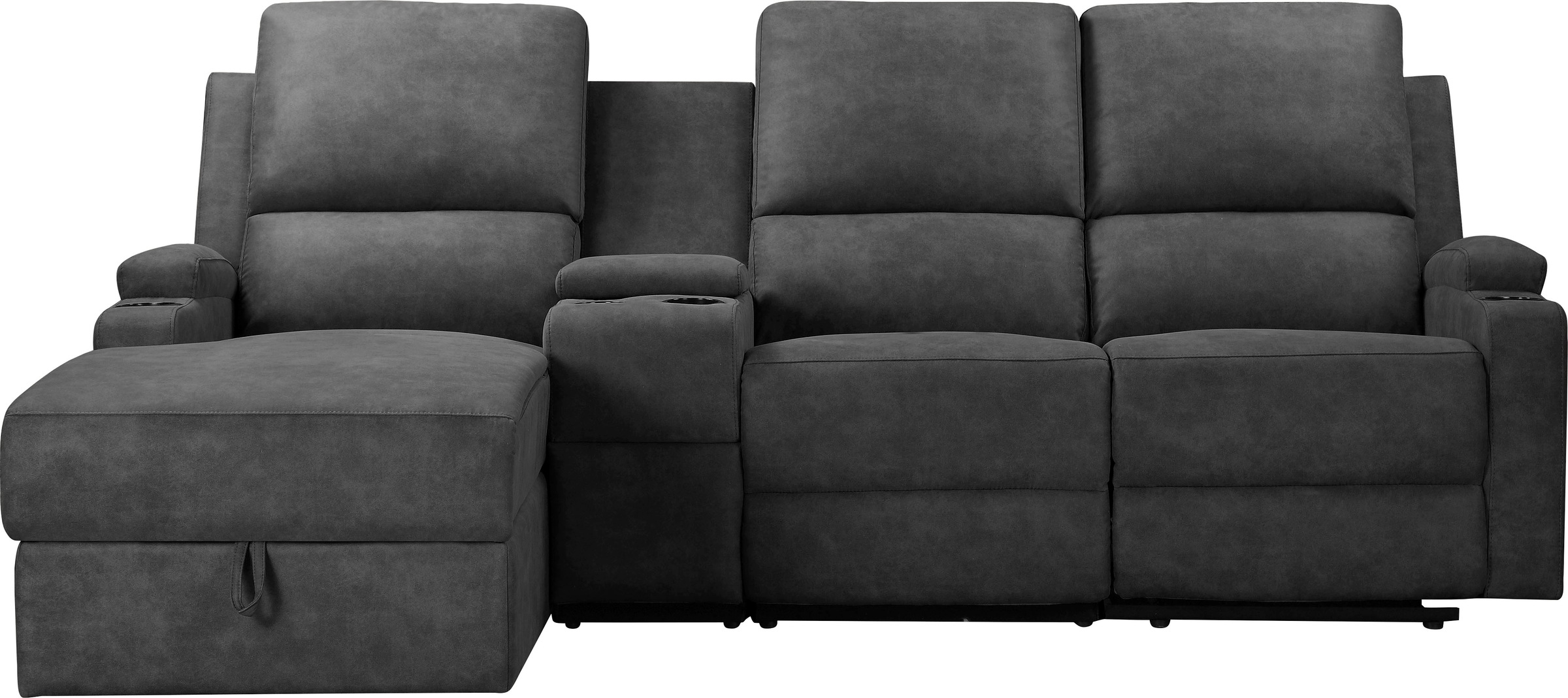Home affaire Ecksofa "NAPORI Multimediasofa, 3er Kinosessel XXL, L-Form, 3 günstig online kaufen