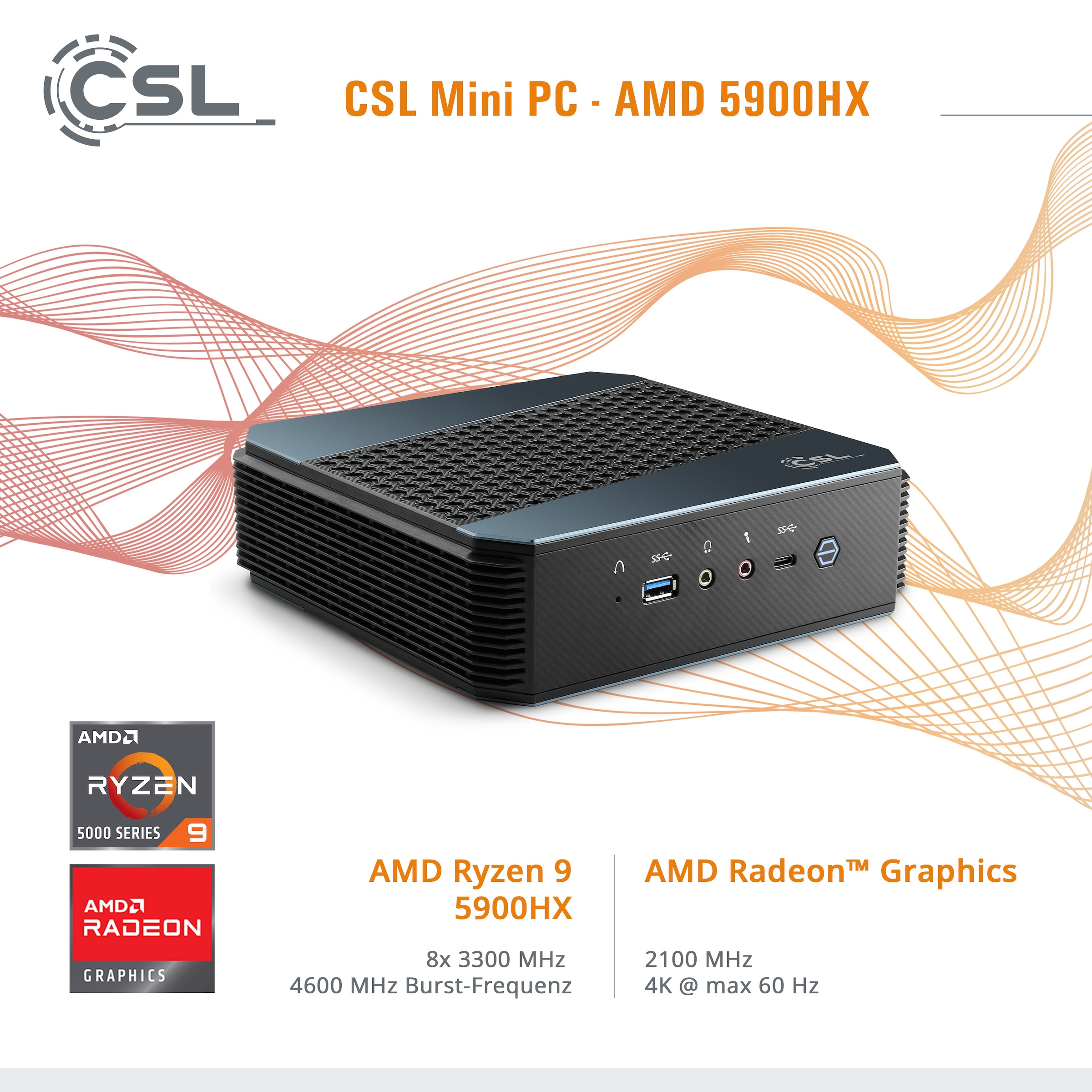 CSL Gaming-PC »AMD 5900HX / 32GB / 2000 GB M.2 SSD / Windo 11 Pro«