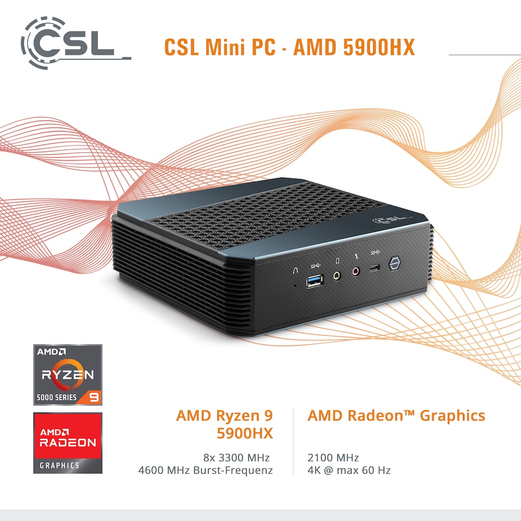 CSL Gaming-PC »AMD 5900HX / 16GB / 2000 GB M.2 SSD / Windo 11 Home«