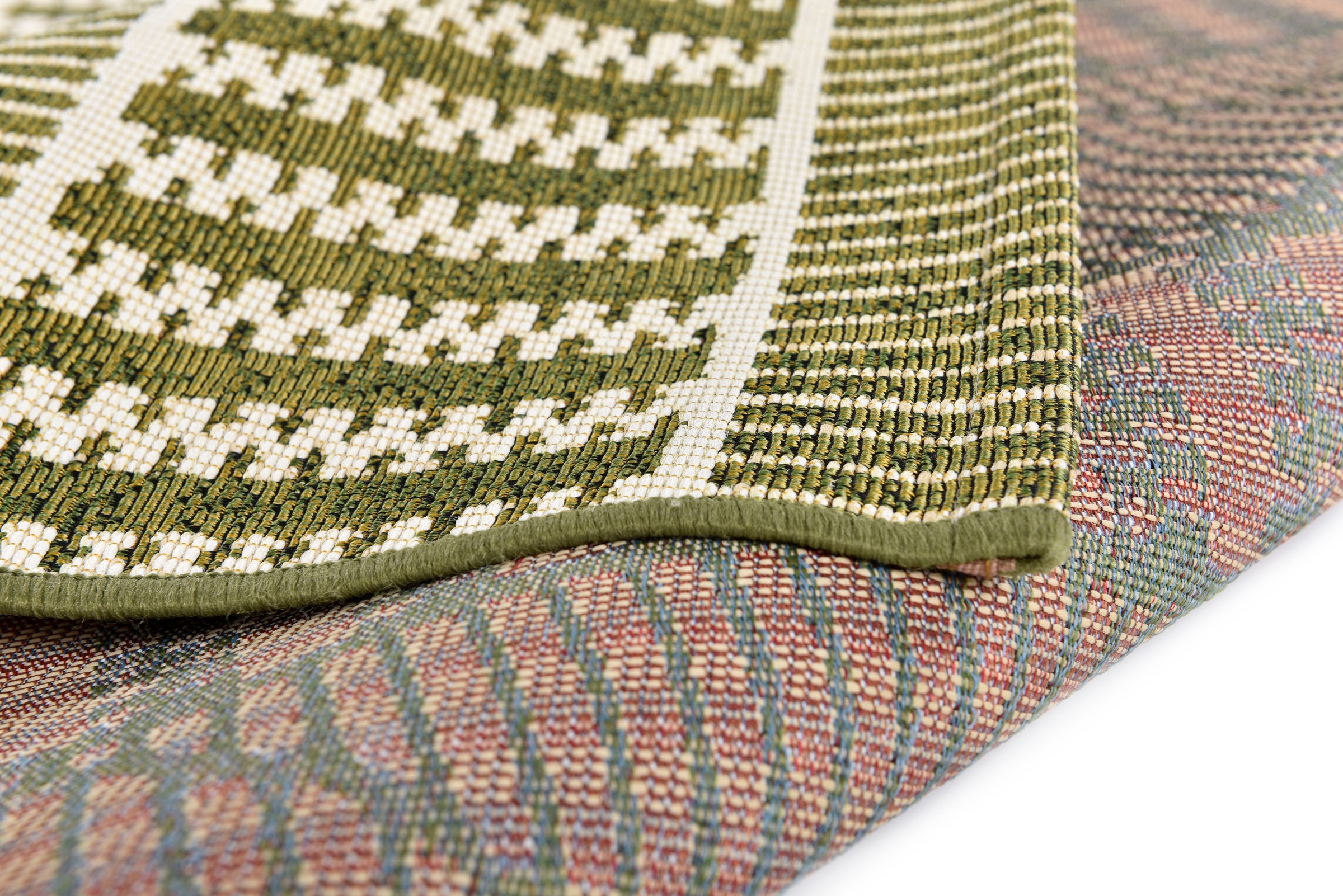 TOM TAILOR HOME Teppich »Funky Outdoor Geometric«, rechteckig, 5 mm Höhe, Flachgewebe, modernes Rauten Design, Outdoor geeignet, Wohnzimmer