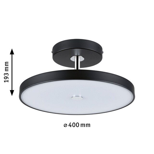 Paulmann LED Deckenleuchte »Hildor 30W 400 mm Schwarz 230V 2700K  Metall/Kunststoff«, 1 flammig-flammig, 3-step-dimmbar | BAUR