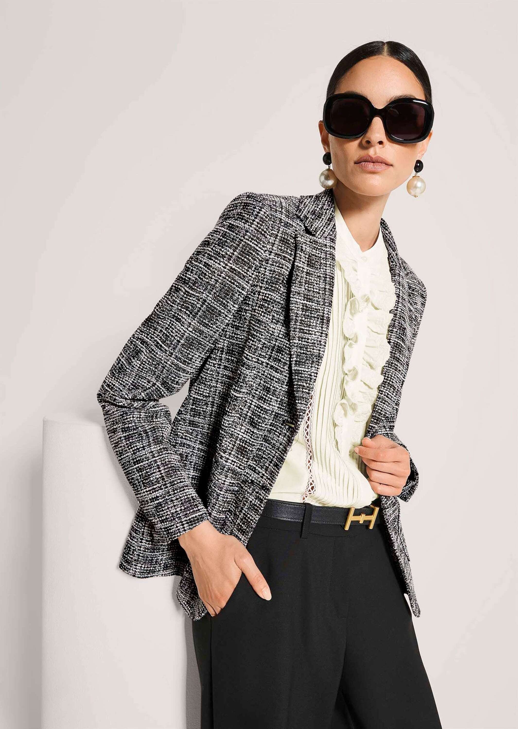 MADELEINE Jackenblazer »Tweedblazer Jerseyblazer mit Reverskragen«