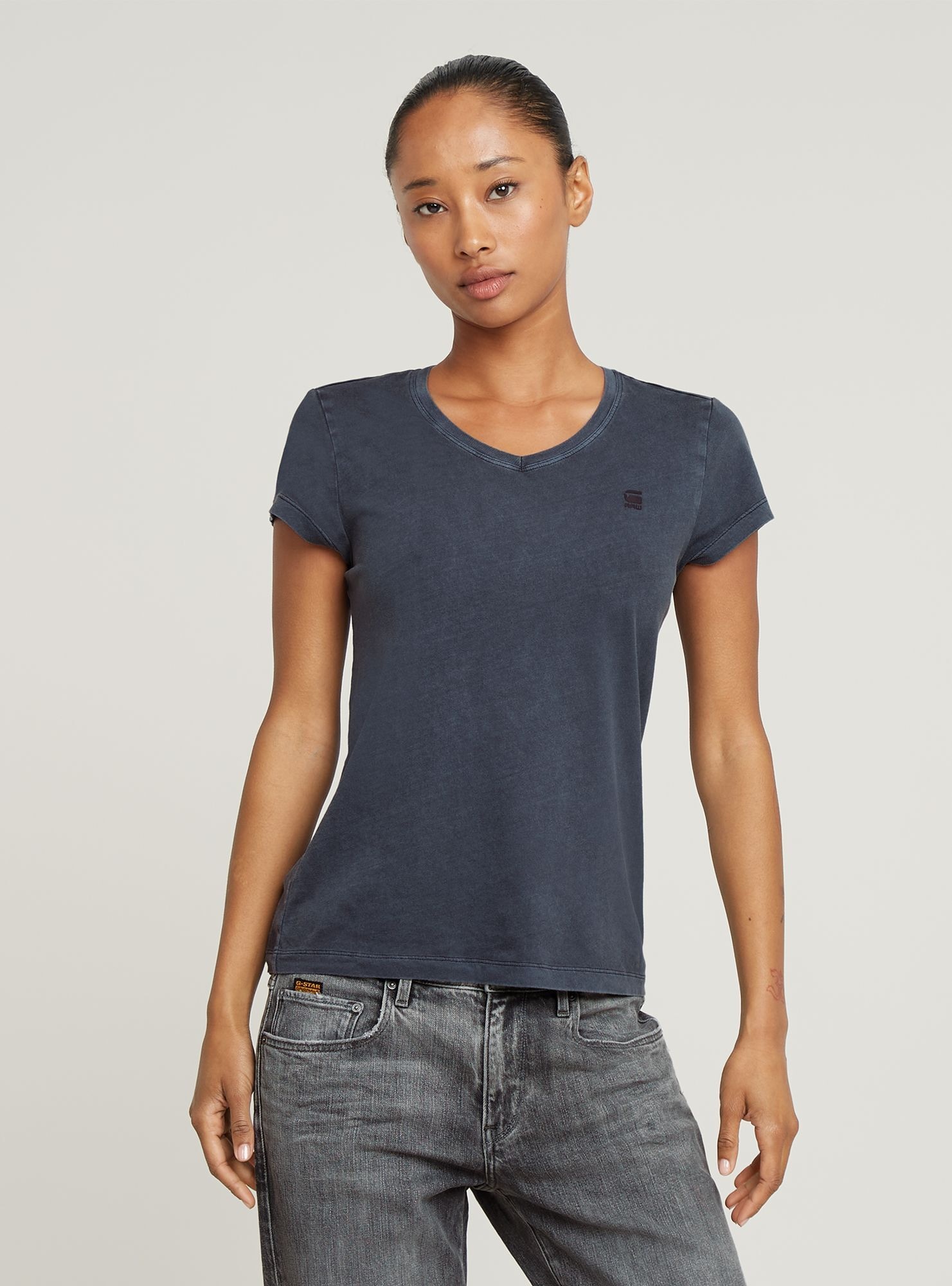 G-STAR "Overdyed Eyben Slim V-Neck Top"