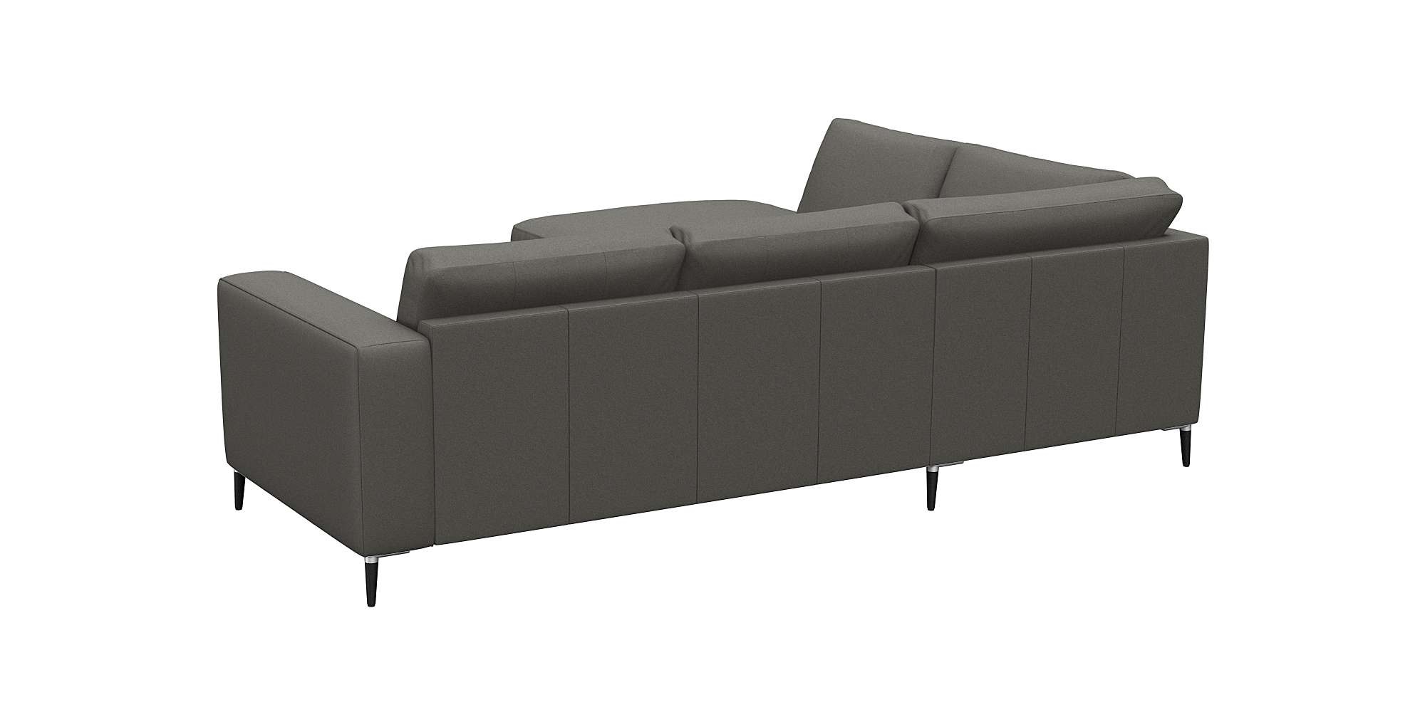 FLEXLUX Ecksofa »Fiore, bequem und komfortabel, zeitlos, OTTOs Choice, L-Form«, breite Armlehnen, Füße Alu/schwarz, B/T 241/225 cm, Kaltschaum im Sitz